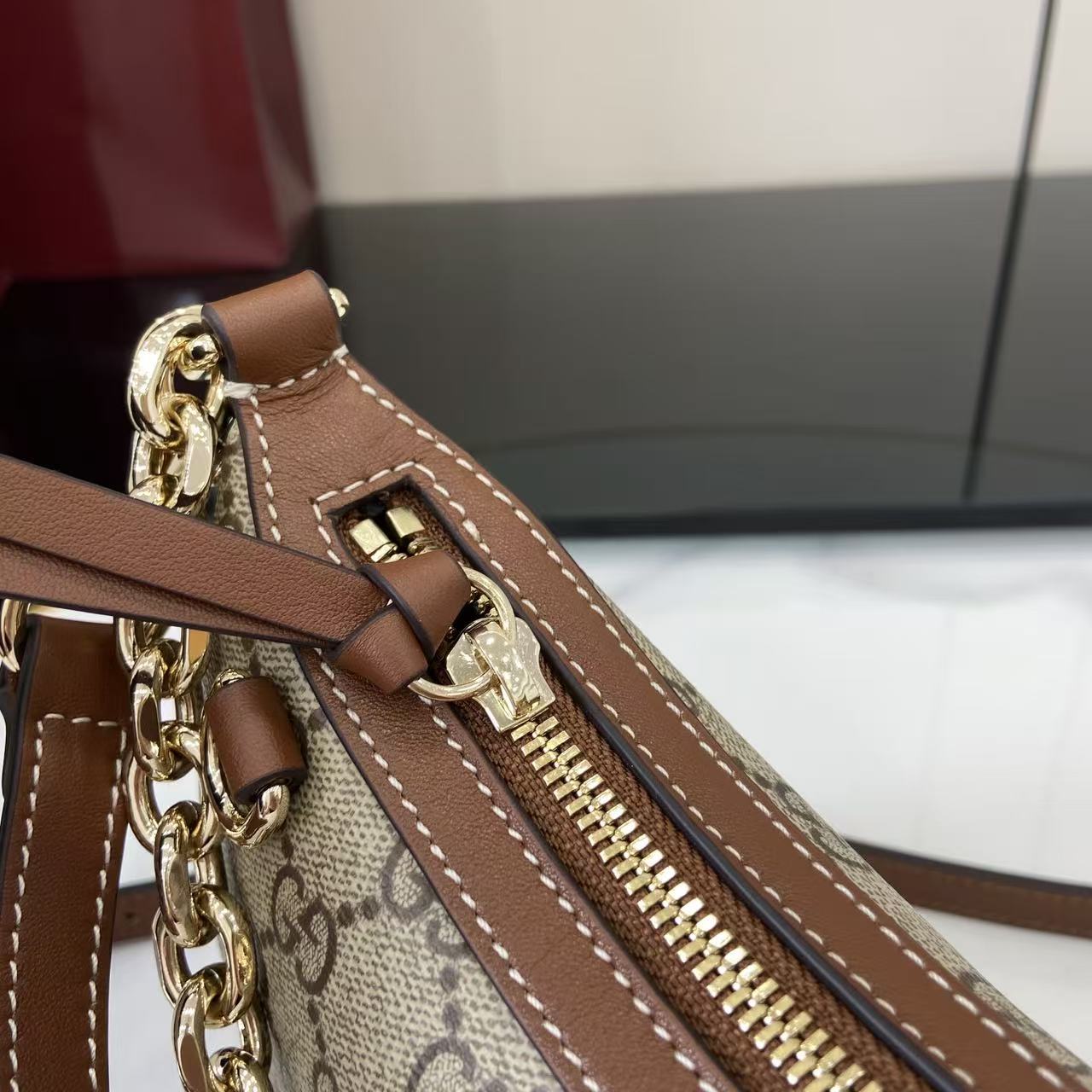 Gucci GG Emblem Small Shoulder Bag - DopestKickz