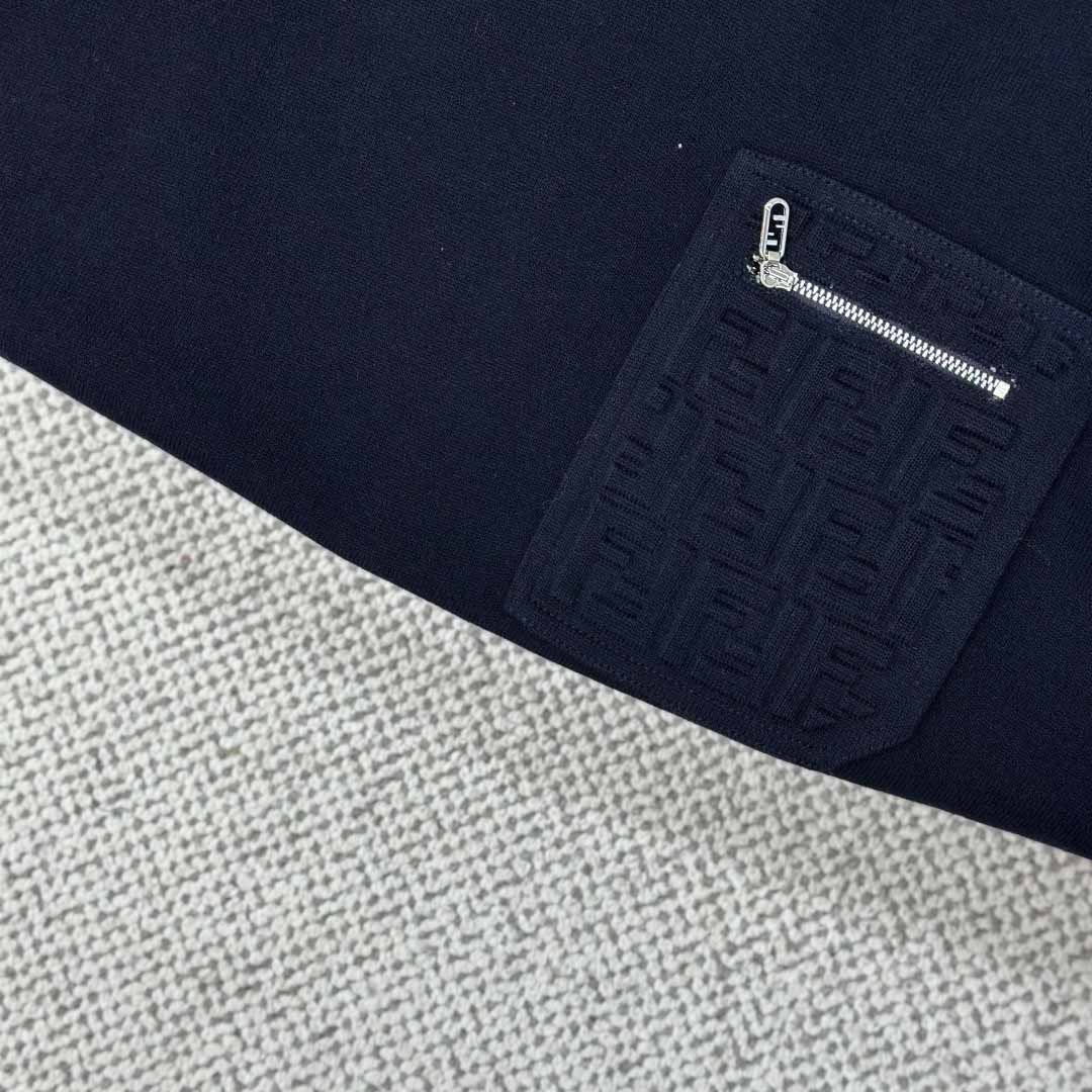 Fendi Navy Blue Wool Jumper - DopestKickz