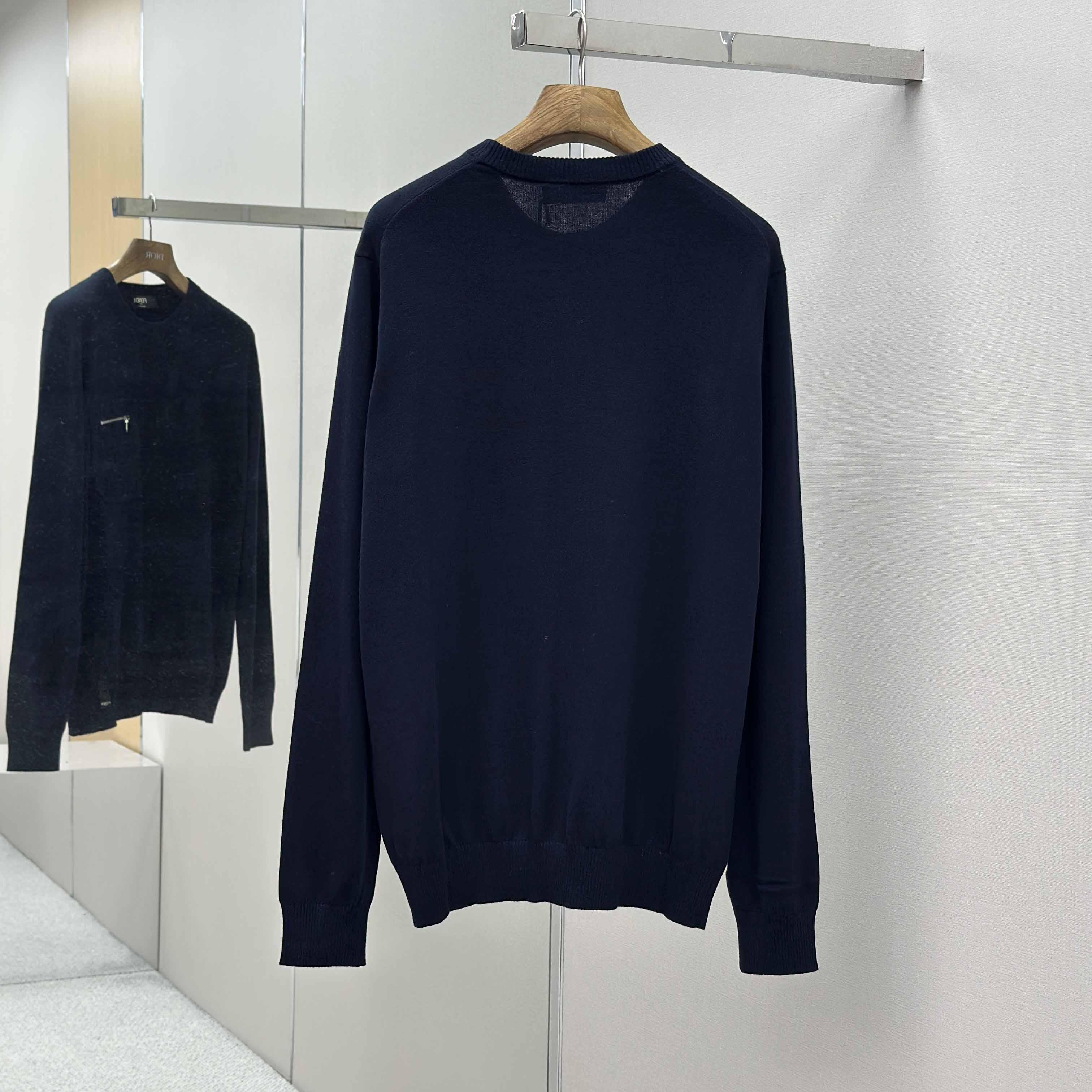 Fendi Navy Blue Wool Jumper - DopestKickz