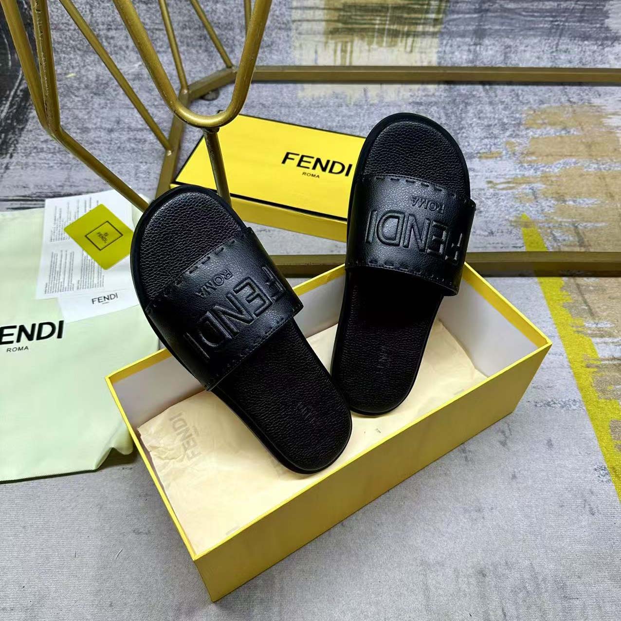 Fendi Slides - DopestKickz