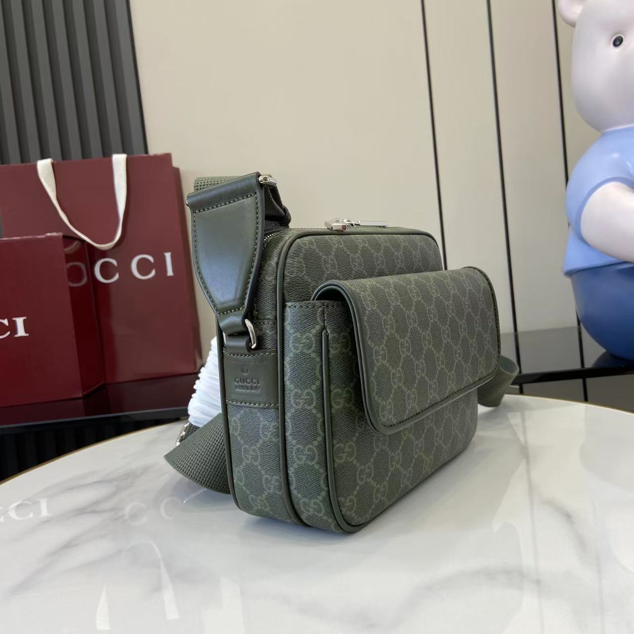 Gucci GG Monogram Small Crossbody Bag - DopestKickz