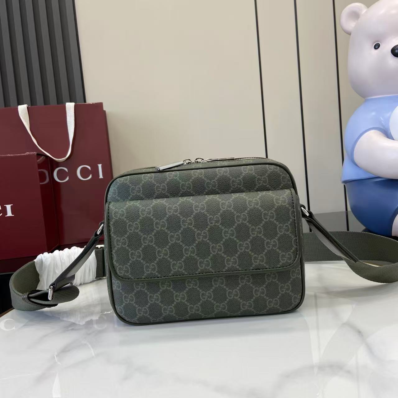 Gucci GG Monogram Small Crossbody Bag - DopestKickz