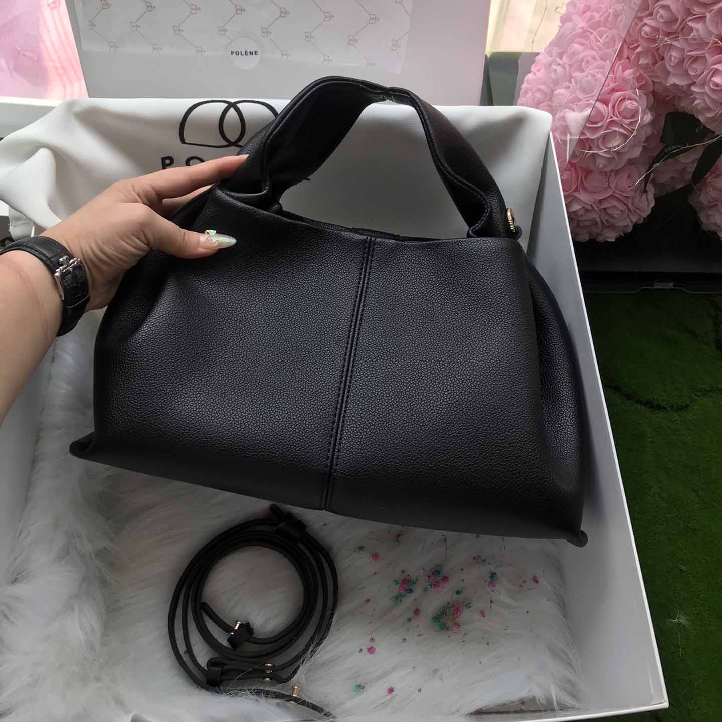 Polène Black Bag  32*16*19cm - DopestKickz