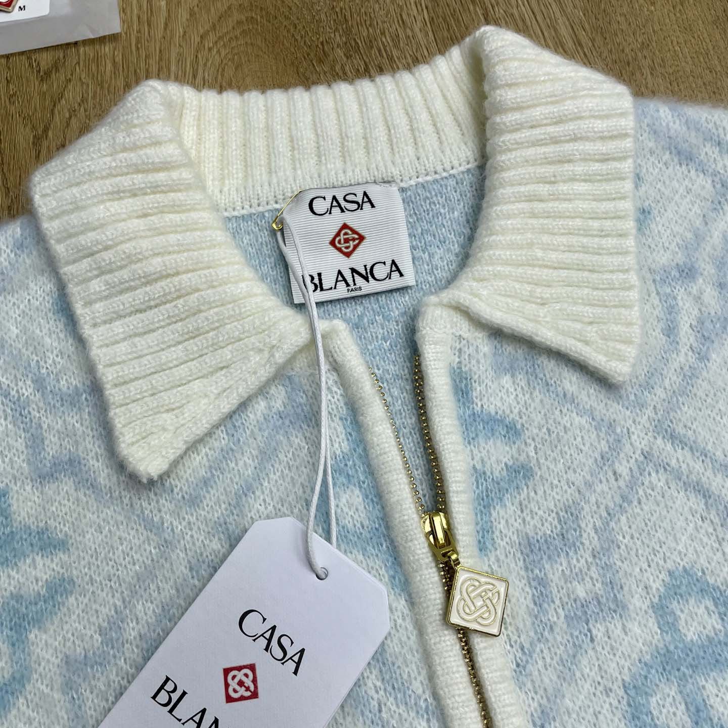 Casablanca Pattern Zip-up Cardigan   D0105 - DopestKickz