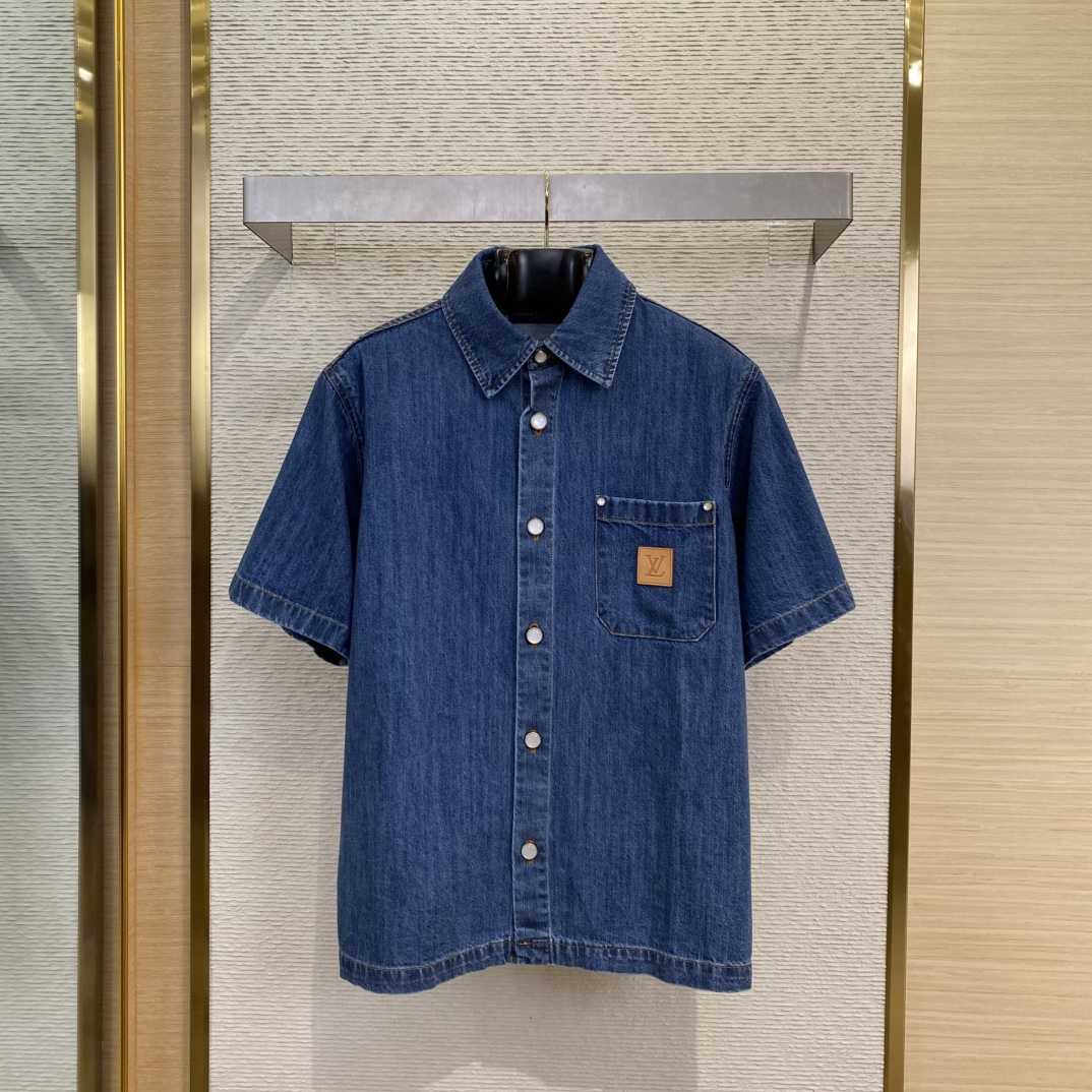 Louis Vuitton Signature Denim Short-Sleeved Shirt - DopestKickz