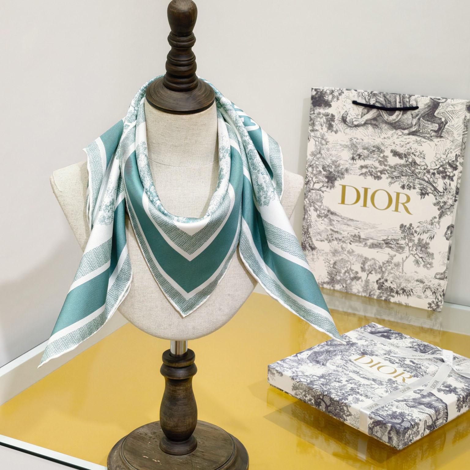Dior Toile de Jouy Sauvage 90 Square Scarf  - DopestKickz