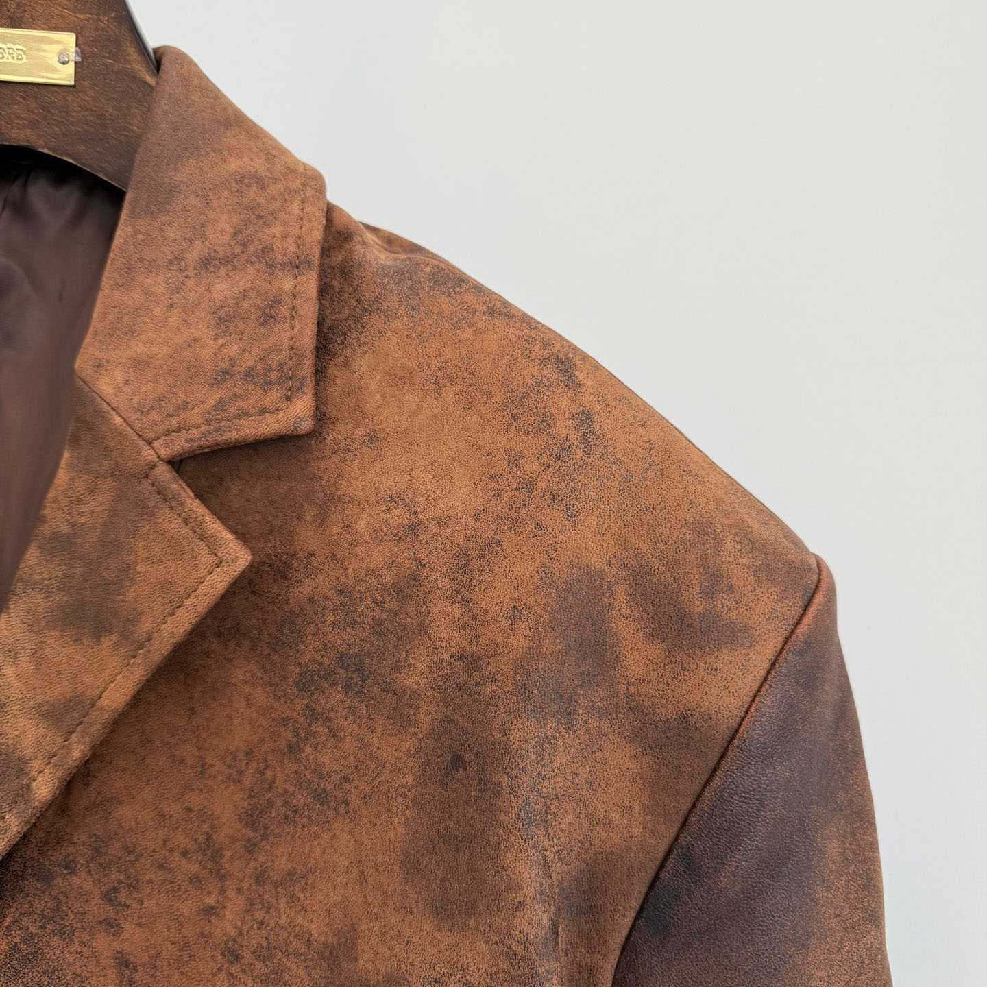 Miu Miu Waxed Suede Leather Jacket - DopestKickz