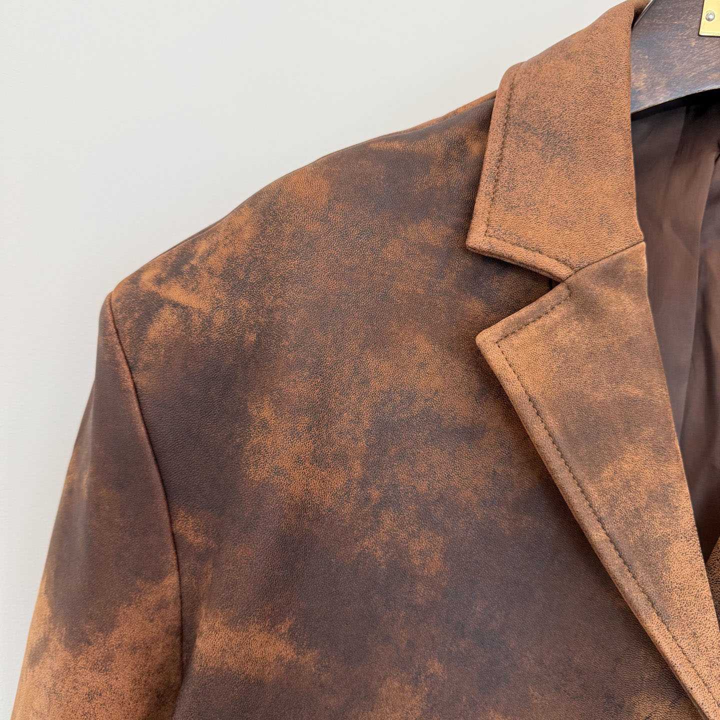 Miu Miu Waxed Suede Leather Jacket - DopestKickz