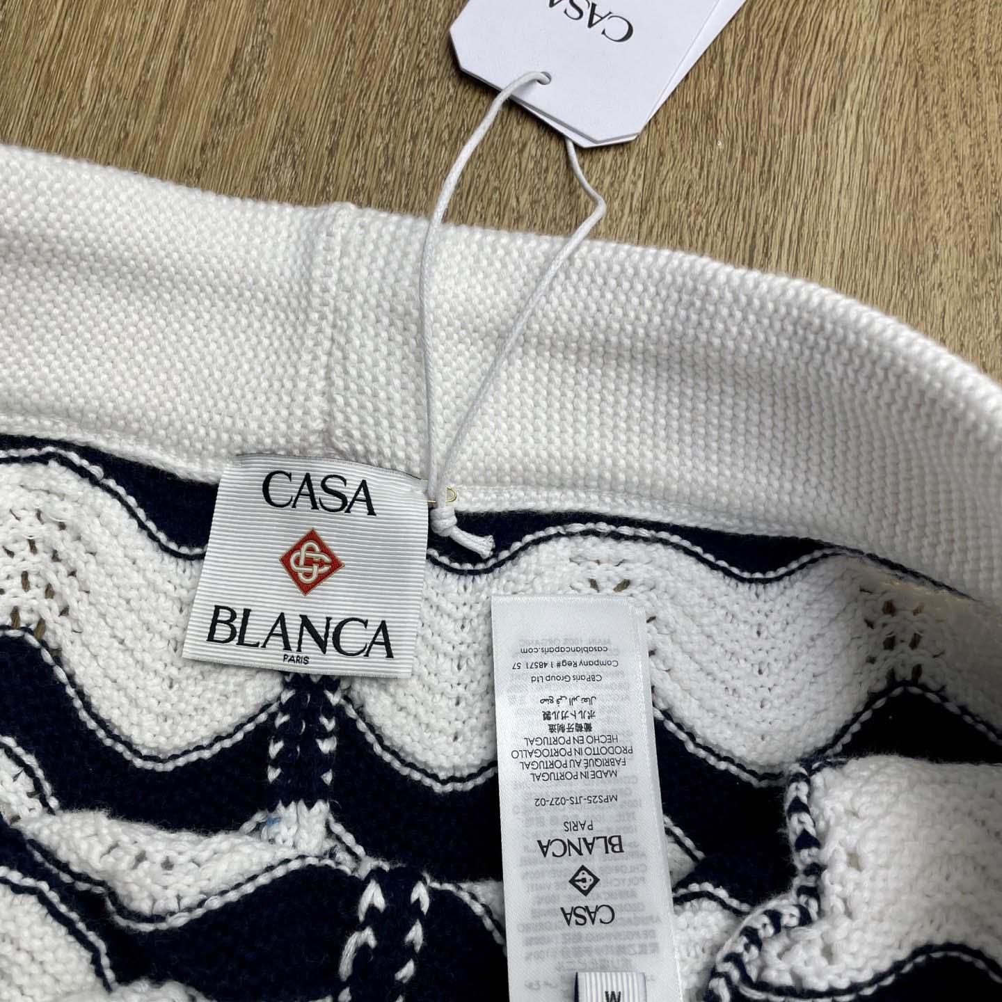 Casablanca Gradient Wave Crochet Shorts   D0108 - DopestKickz