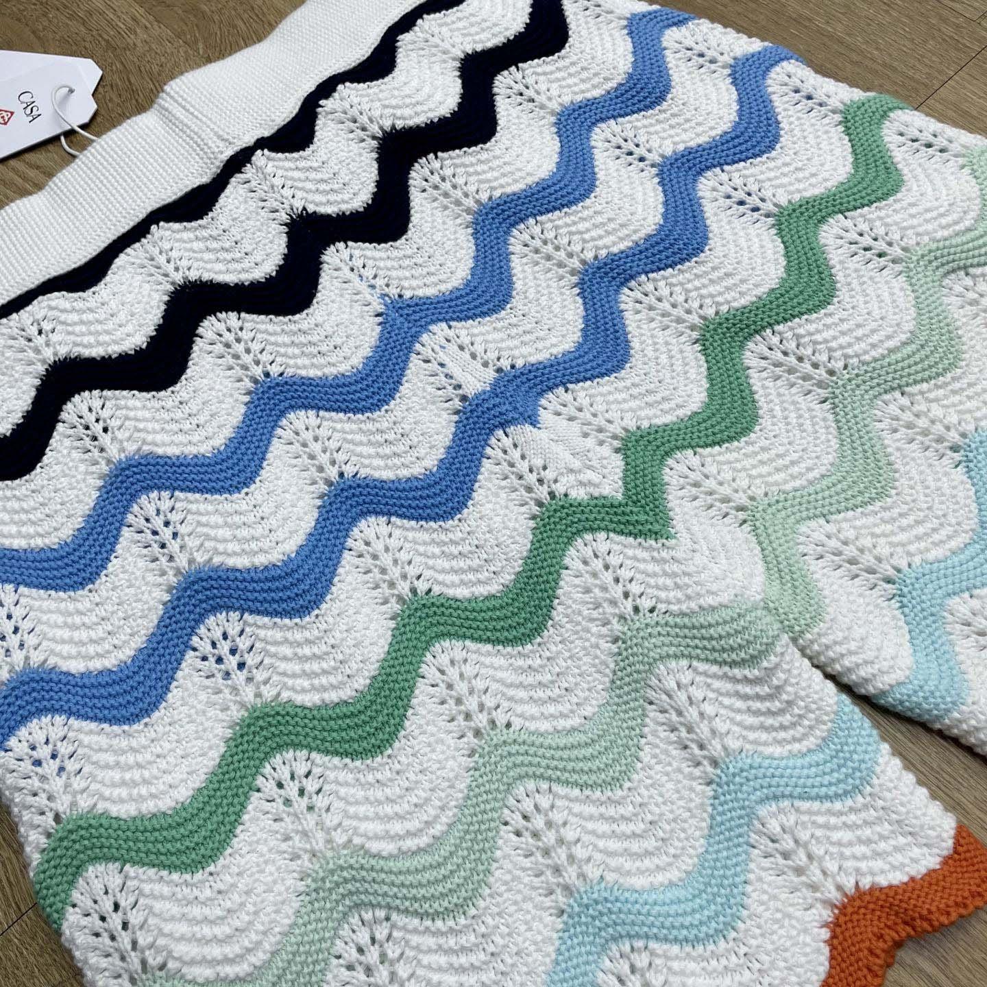 Casablanca Gradient Wave Crochet Shorts   D0108 - DopestKickz