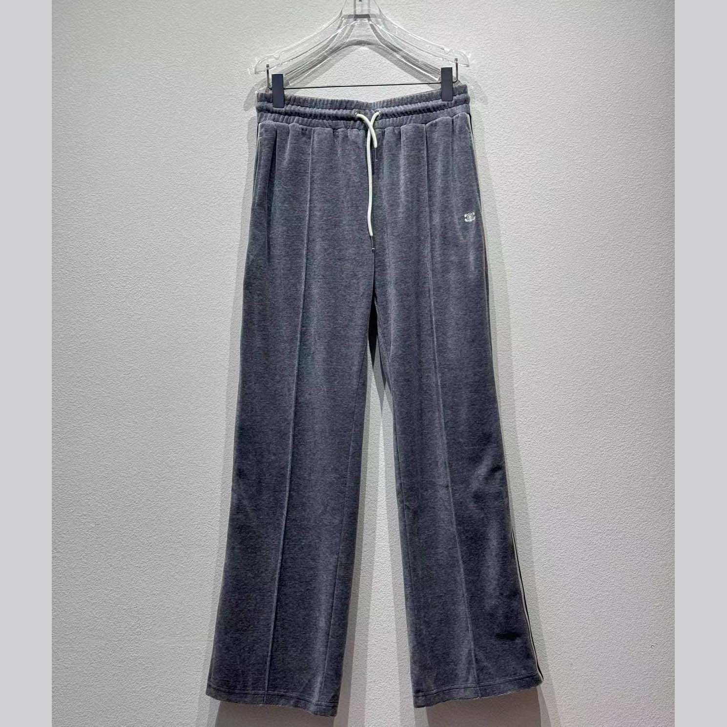 Celine Velvet Triomphe Track Pants - DopestKickz