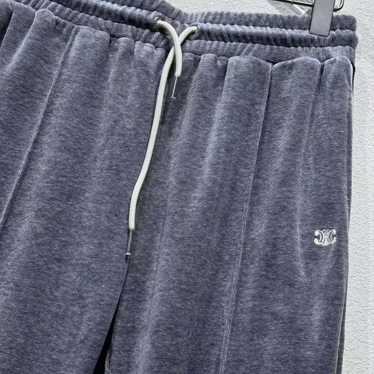 Celine Velvet Triomphe Track Pants - DopestKickz