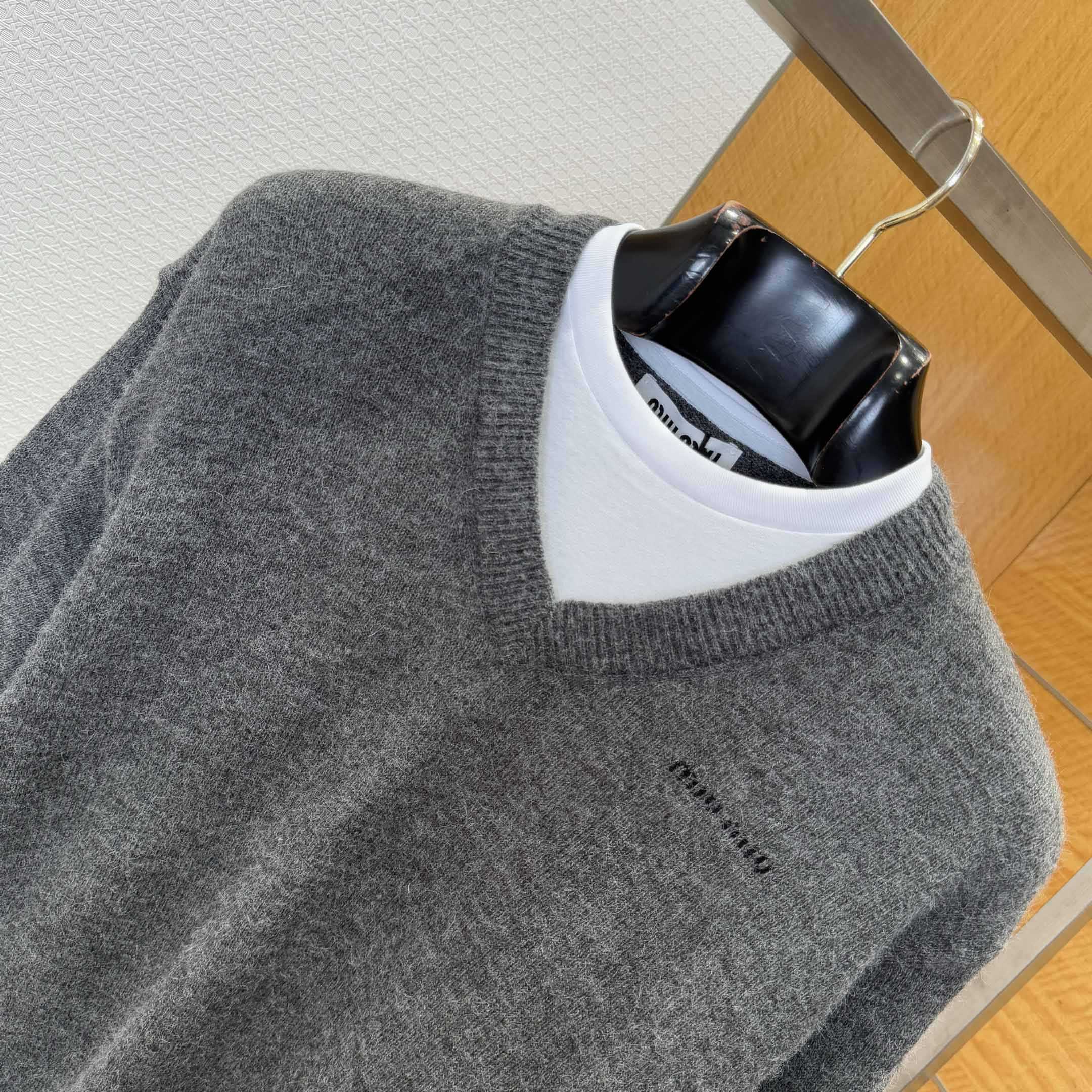 Miu Miu Cashmere V-neck Sweater - DopestKickz