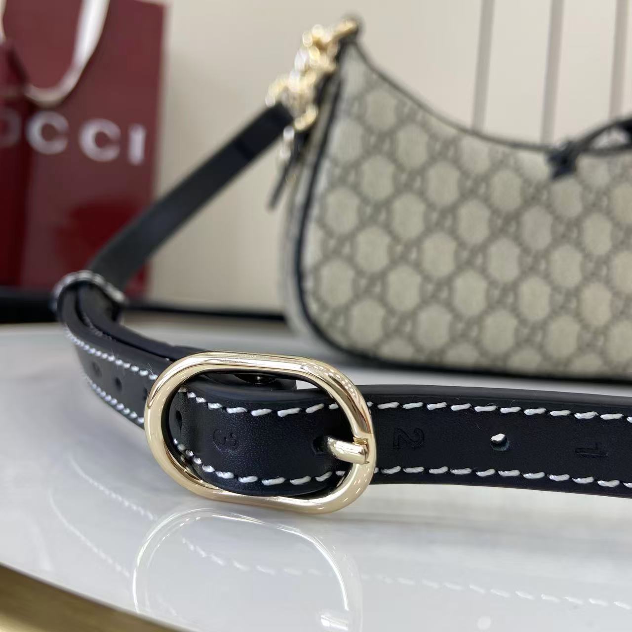 Gucci GG Emblem Small Shoulder Bag - DopestKickz