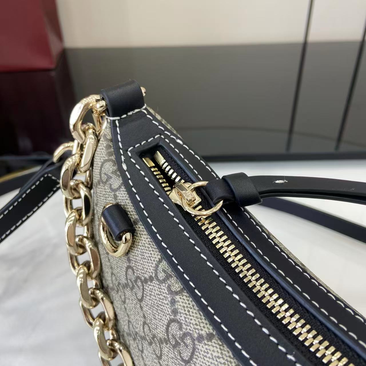 Gucci GG Emblem Small Shoulder Bag - DopestKickz