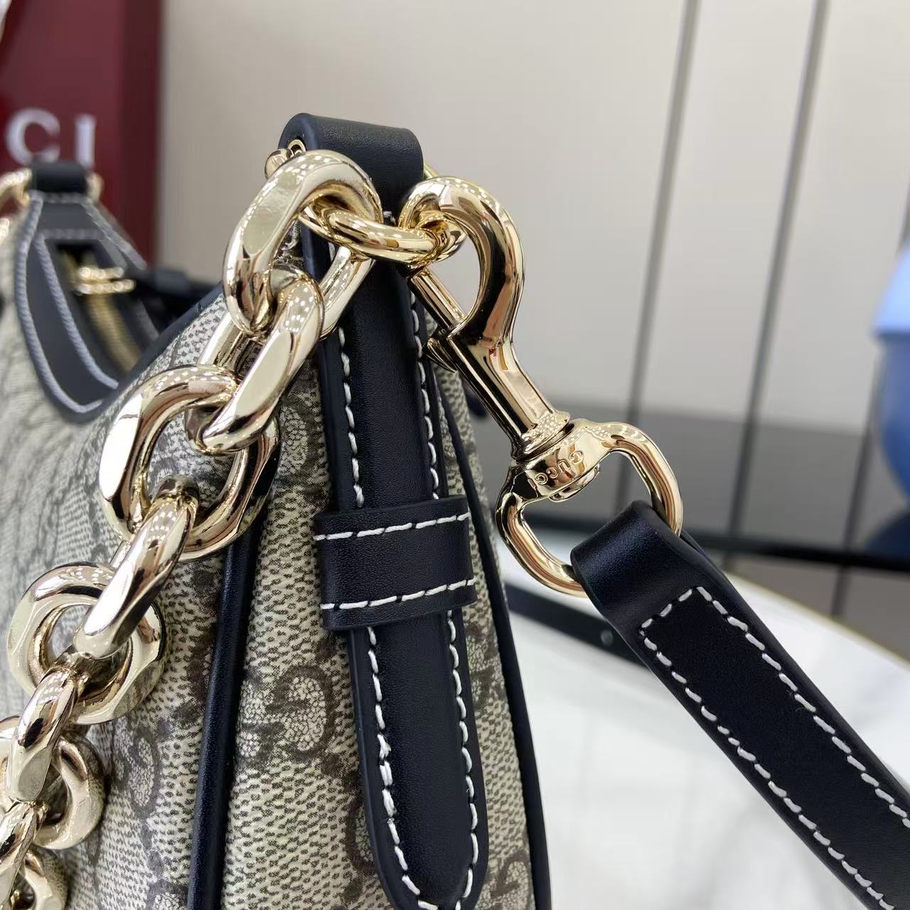 Gucci GG Emblem Small Shoulder Bag - DopestKickz