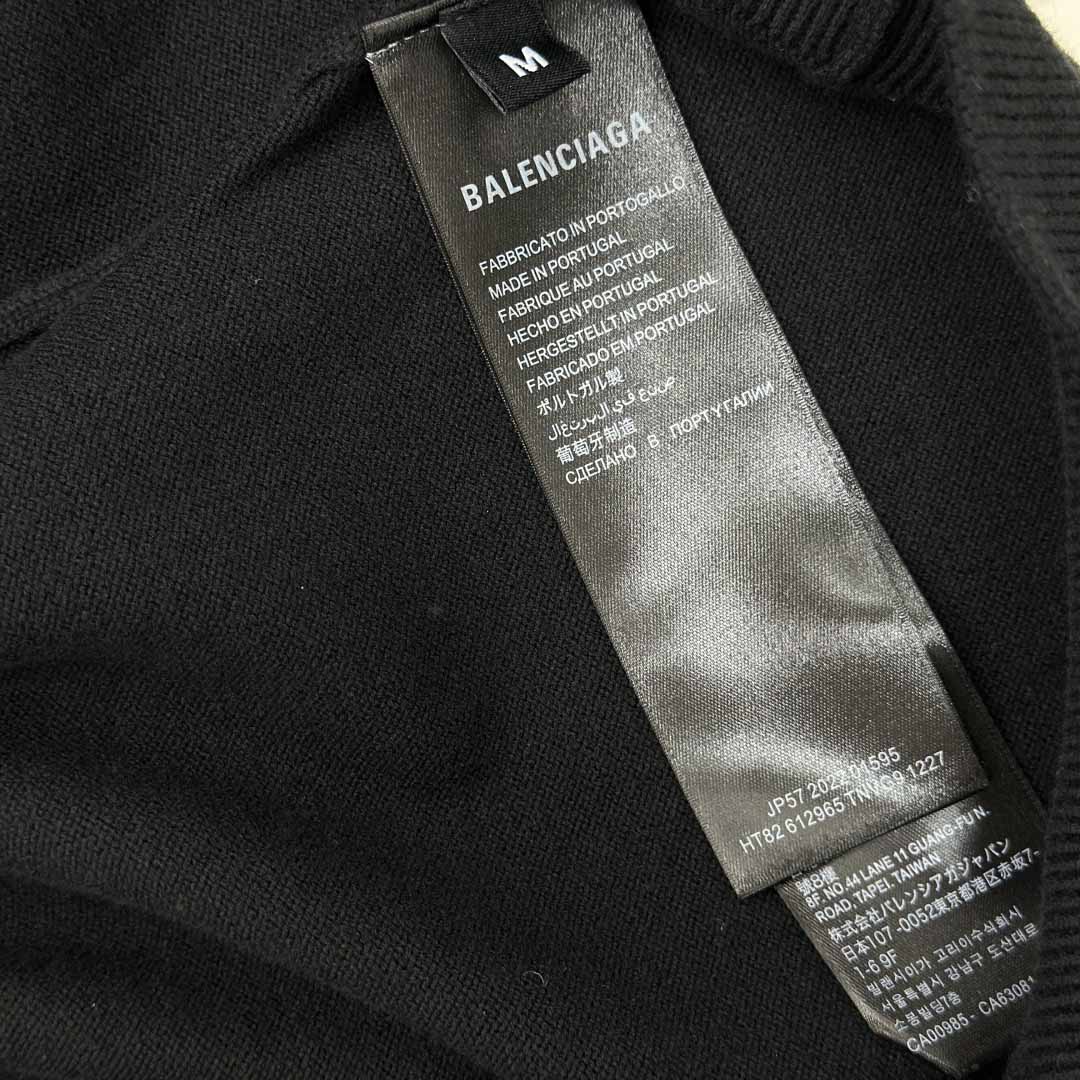 Balenciaga Ski Crewneck Sweater In Black - DopestKickz