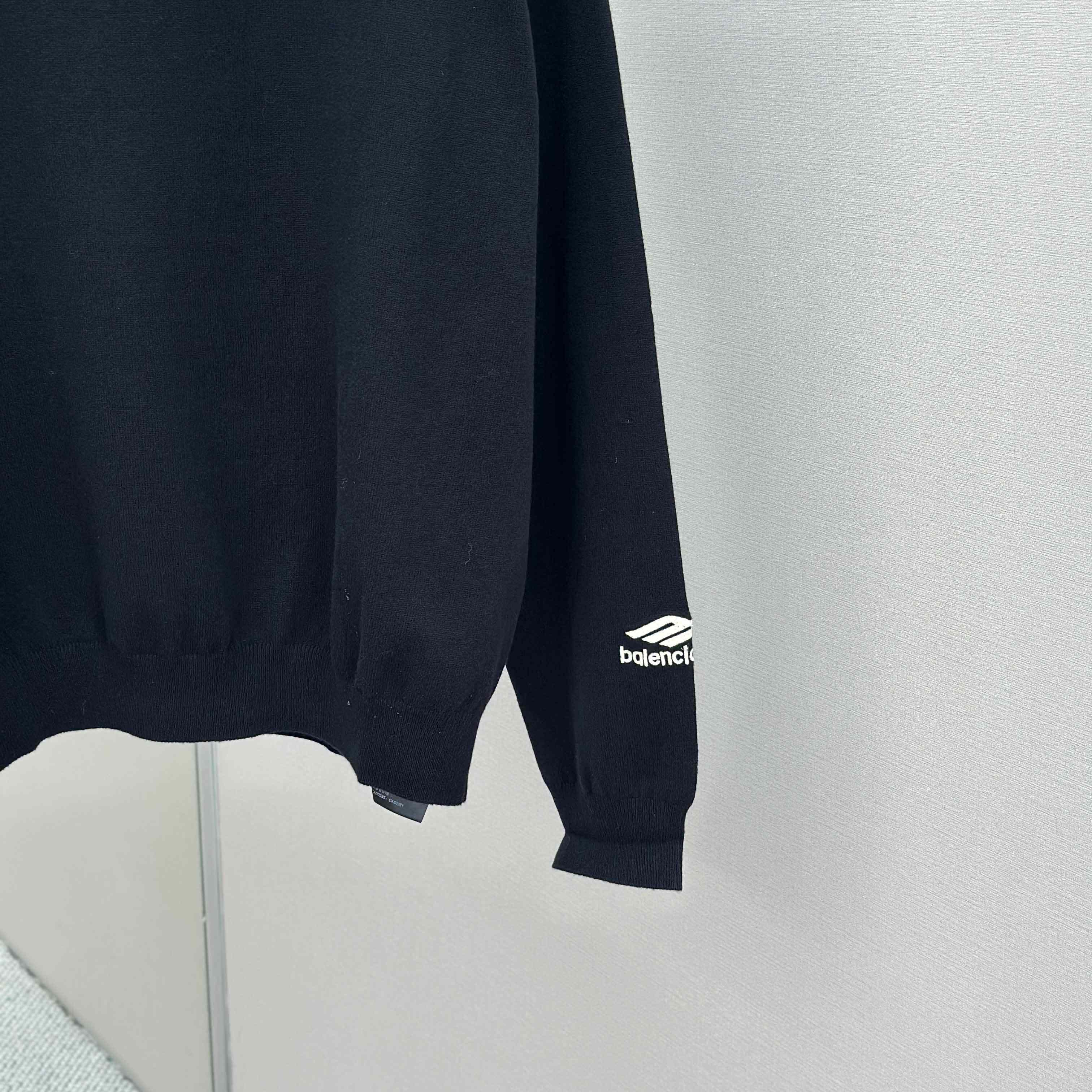 Balenciaga Ski Crewneck Sweater In Black - DopestKickz