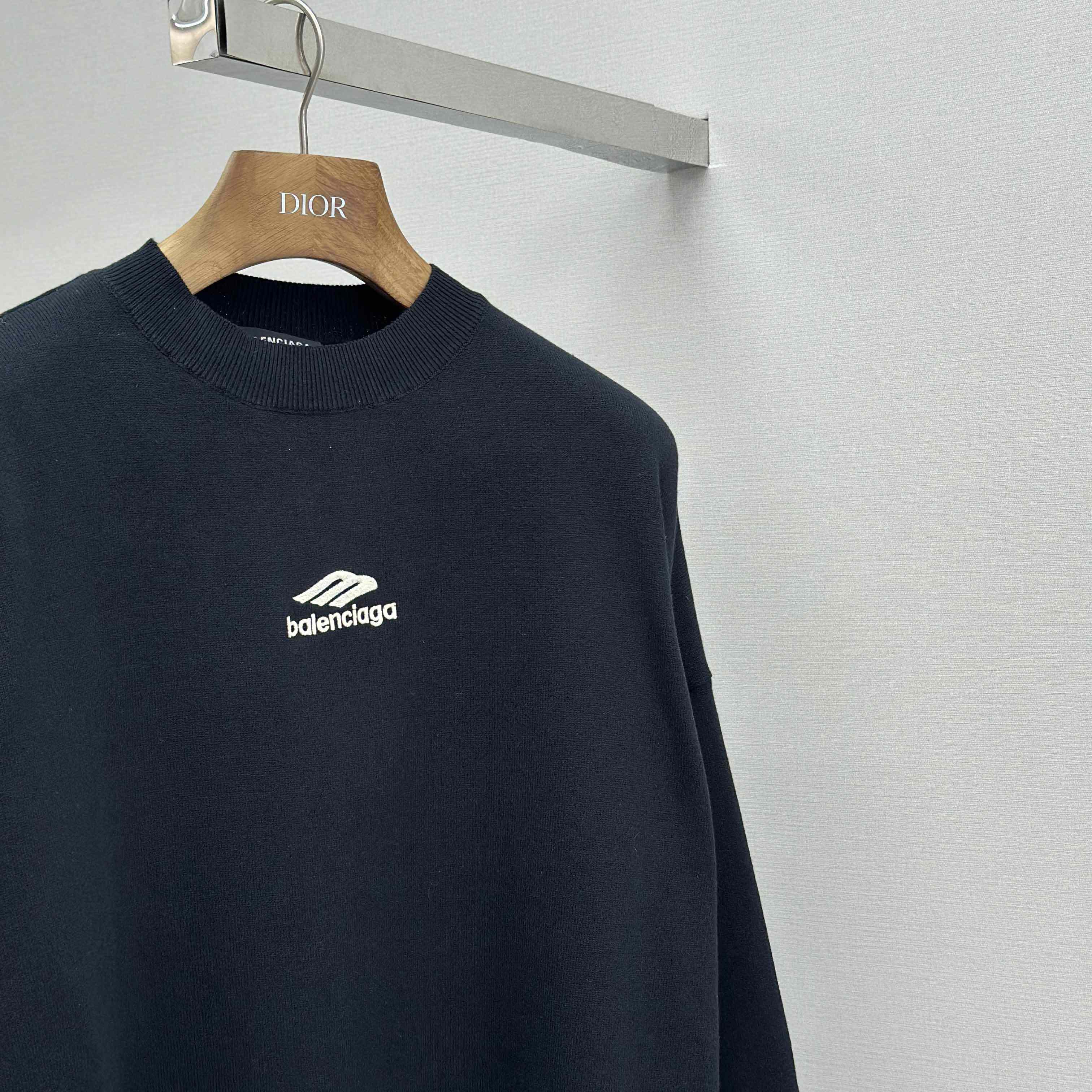Balenciaga Ski Crewneck Sweater In Black - DopestKickz