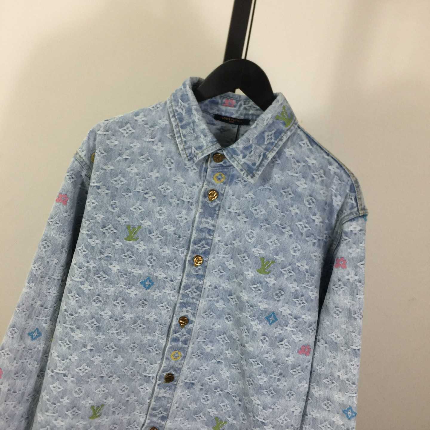 Louis Vuitton Tyler Colorful Card Denim Shirt - DopestKickz