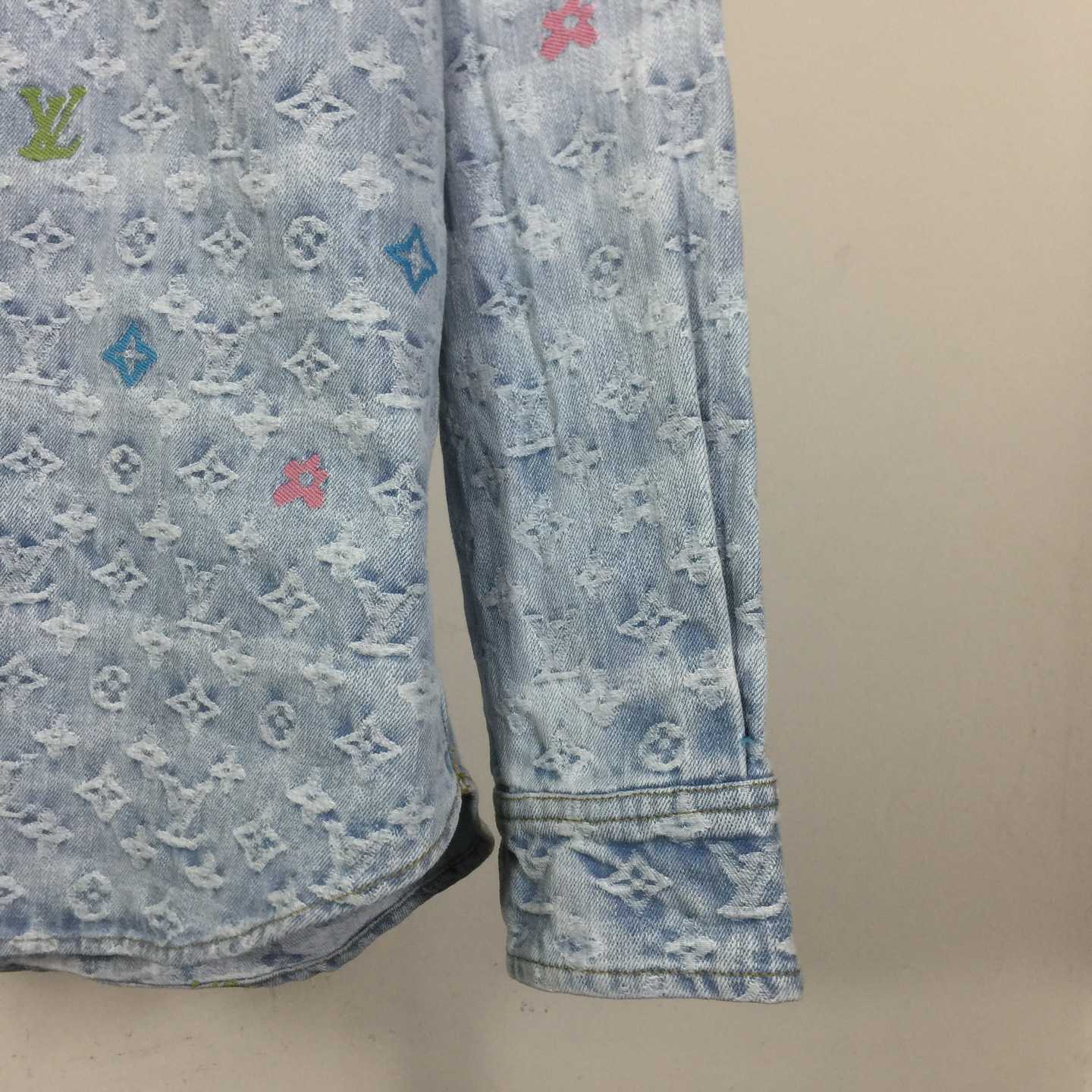Louis Vuitton Tyler Colorful Card Denim Shirt - DopestKickz