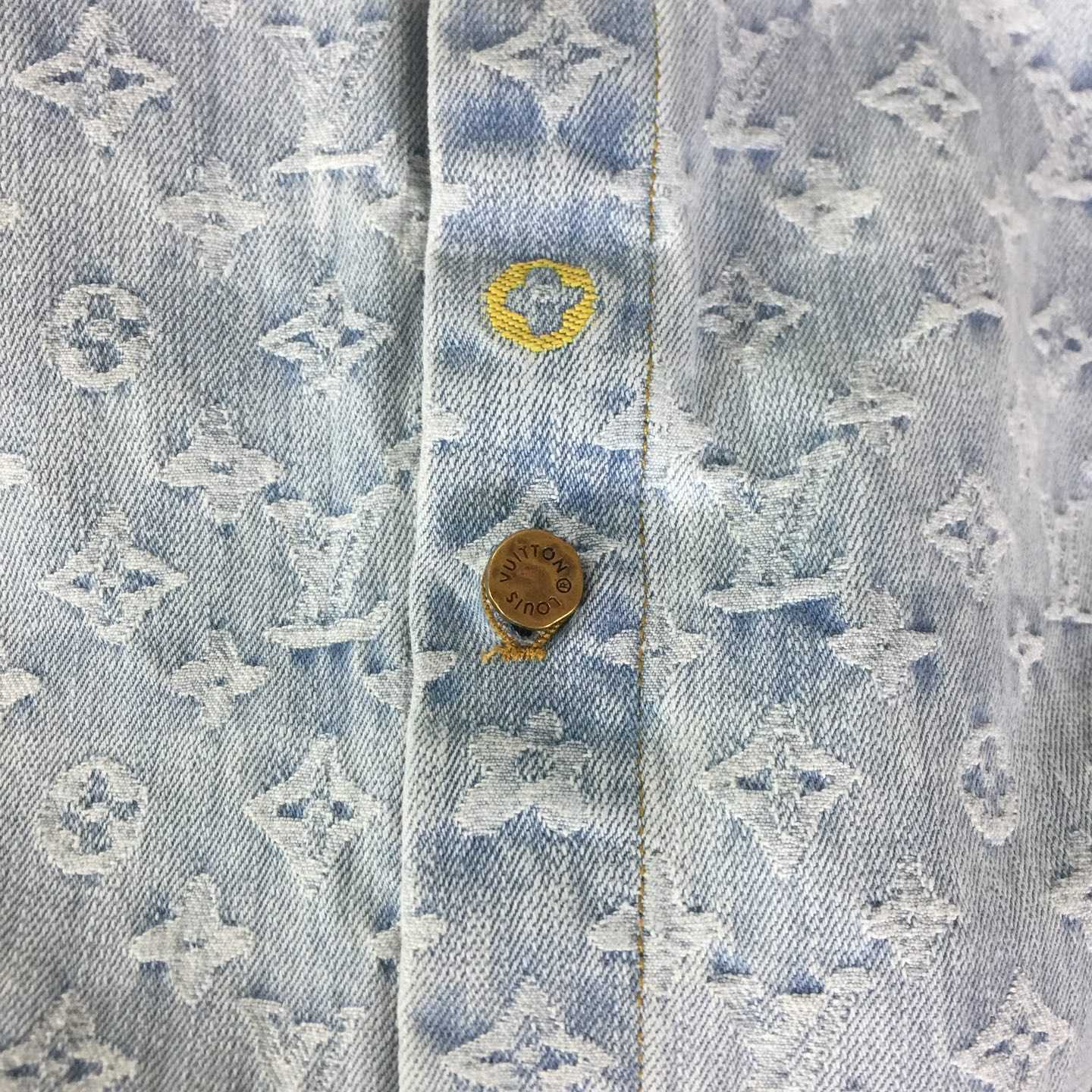 Louis Vuitton Tyler Colorful Card Denim Shirt - DopestKickz