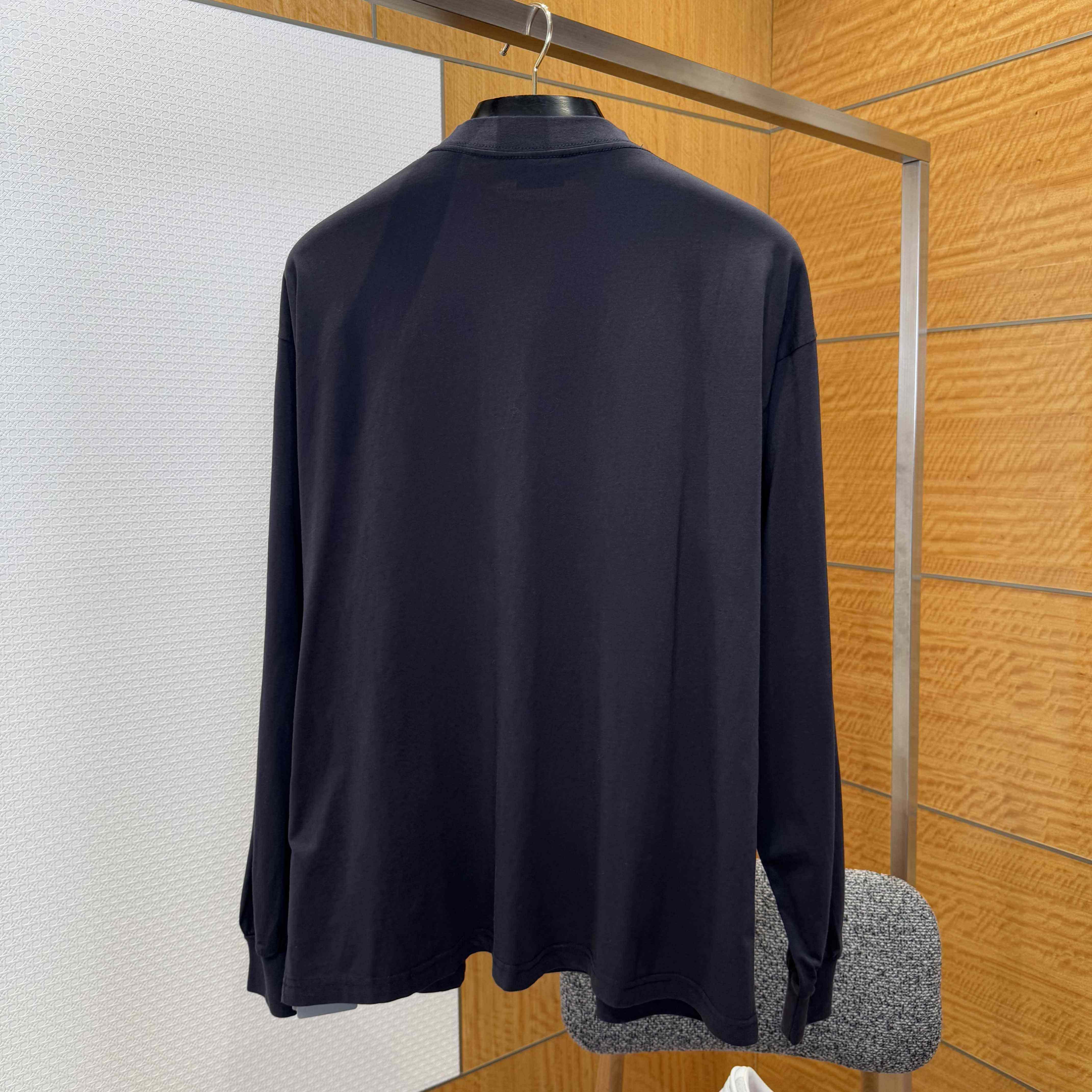 Balenciaga BB Icon Stencil Long Sleeve T-Shirt Large Fit in Black Faded  - DopestKickz