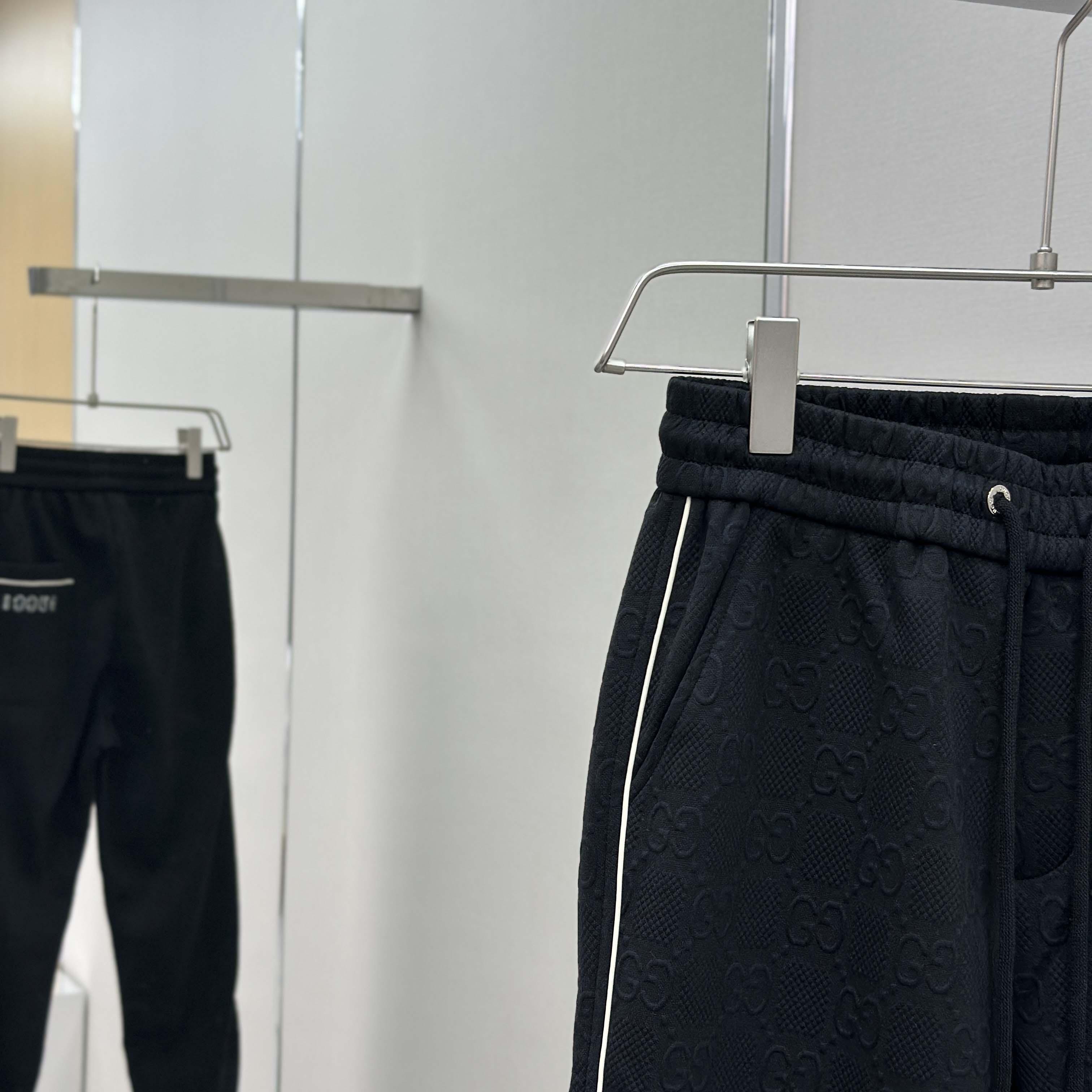 Gucci Black Cotton Pants - DopestKickz