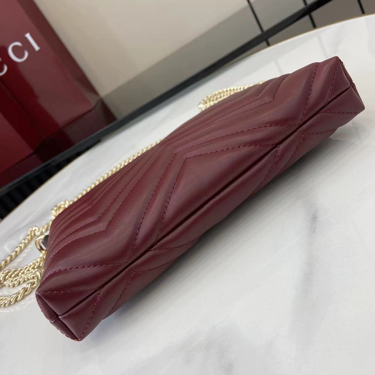Gucci GG Marmont Pochette With Chain - DopestKickz