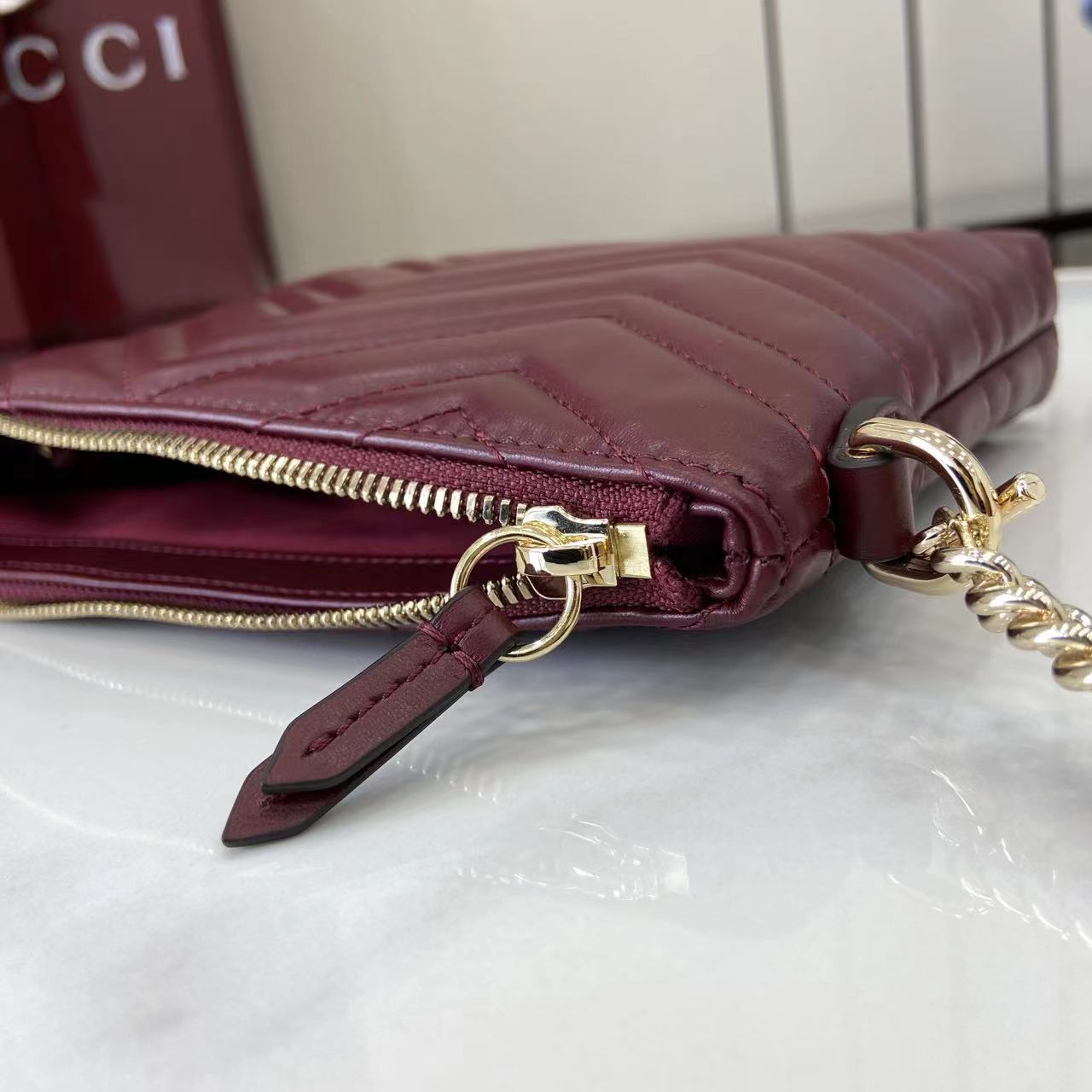 Gucci GG Marmont Pochette With Chain - DopestKickz