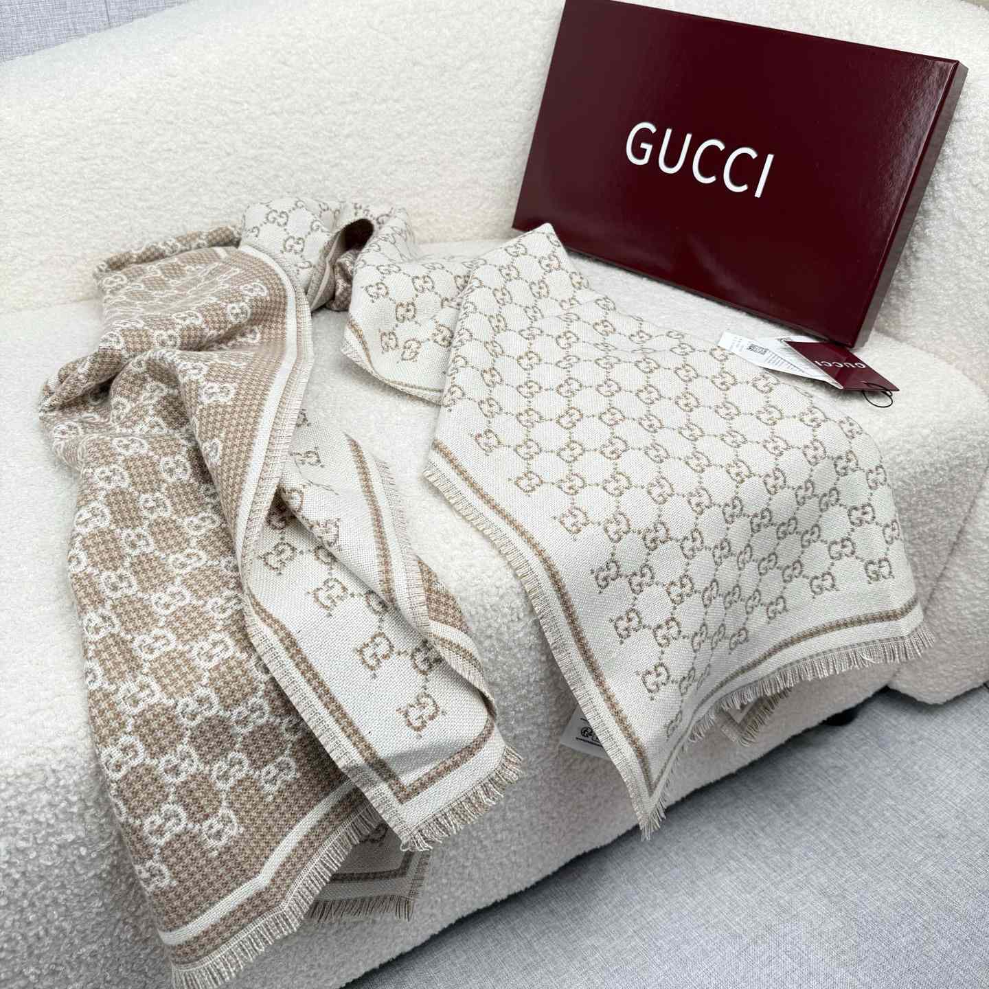 Gucci GG Wool Scarf - DopestKickz