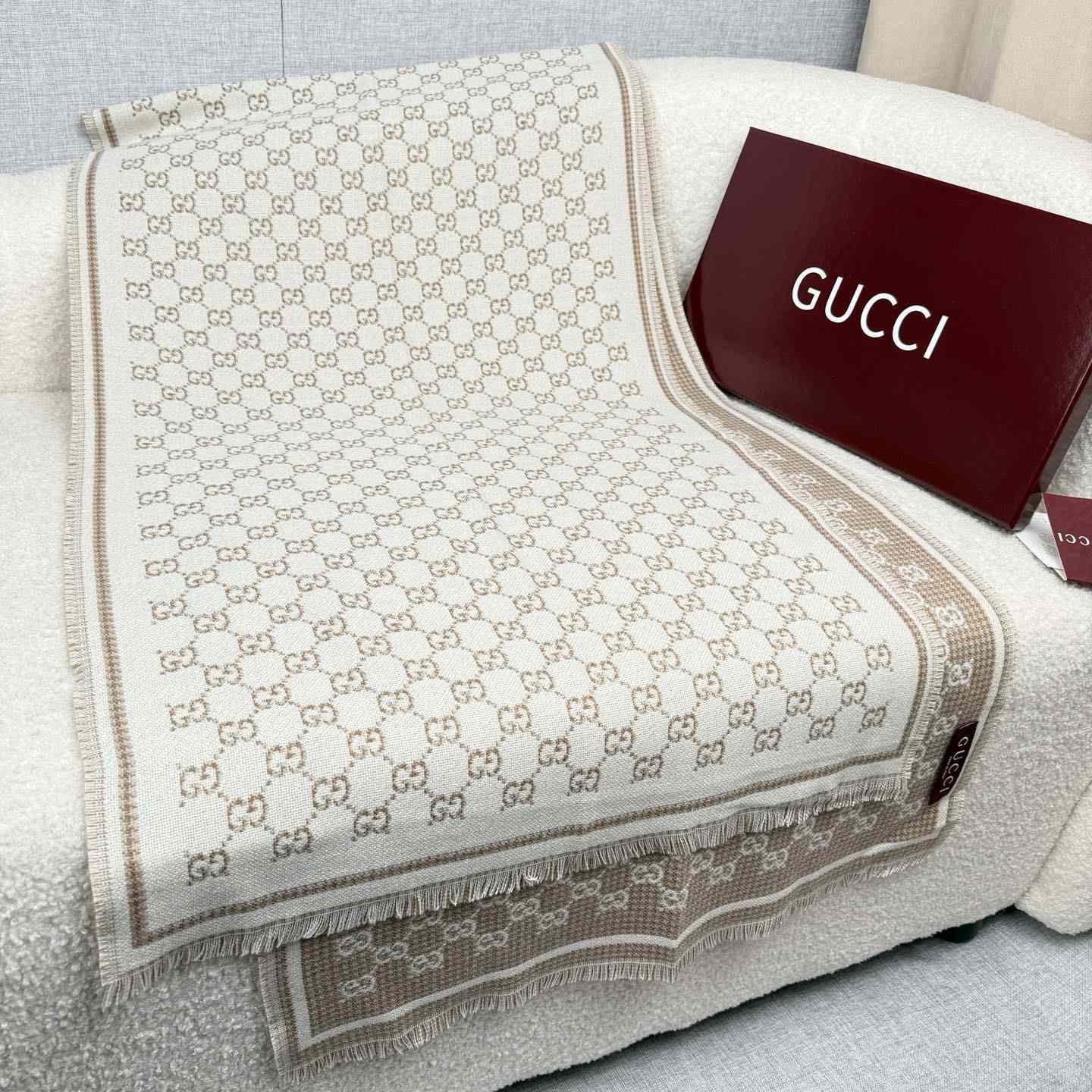 Gucci GG Wool Scarf - DopestKickz