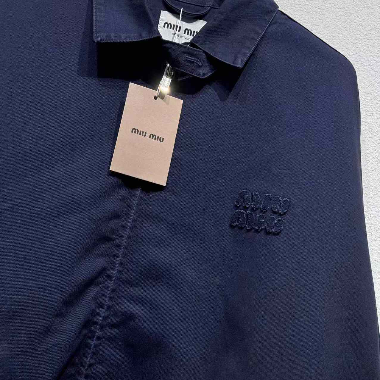 Miu Miu Gabardine Jacket 'Blue' - DopestKickz