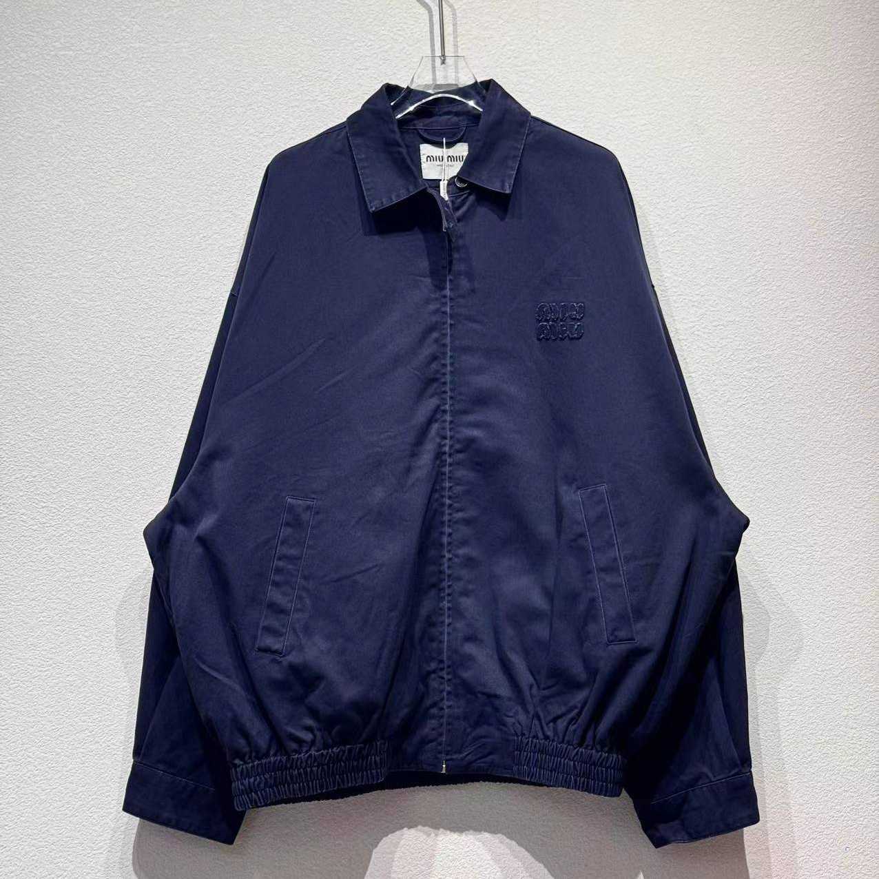 Miu Miu Gabardine Jacket 'Blue' - DopestKickz