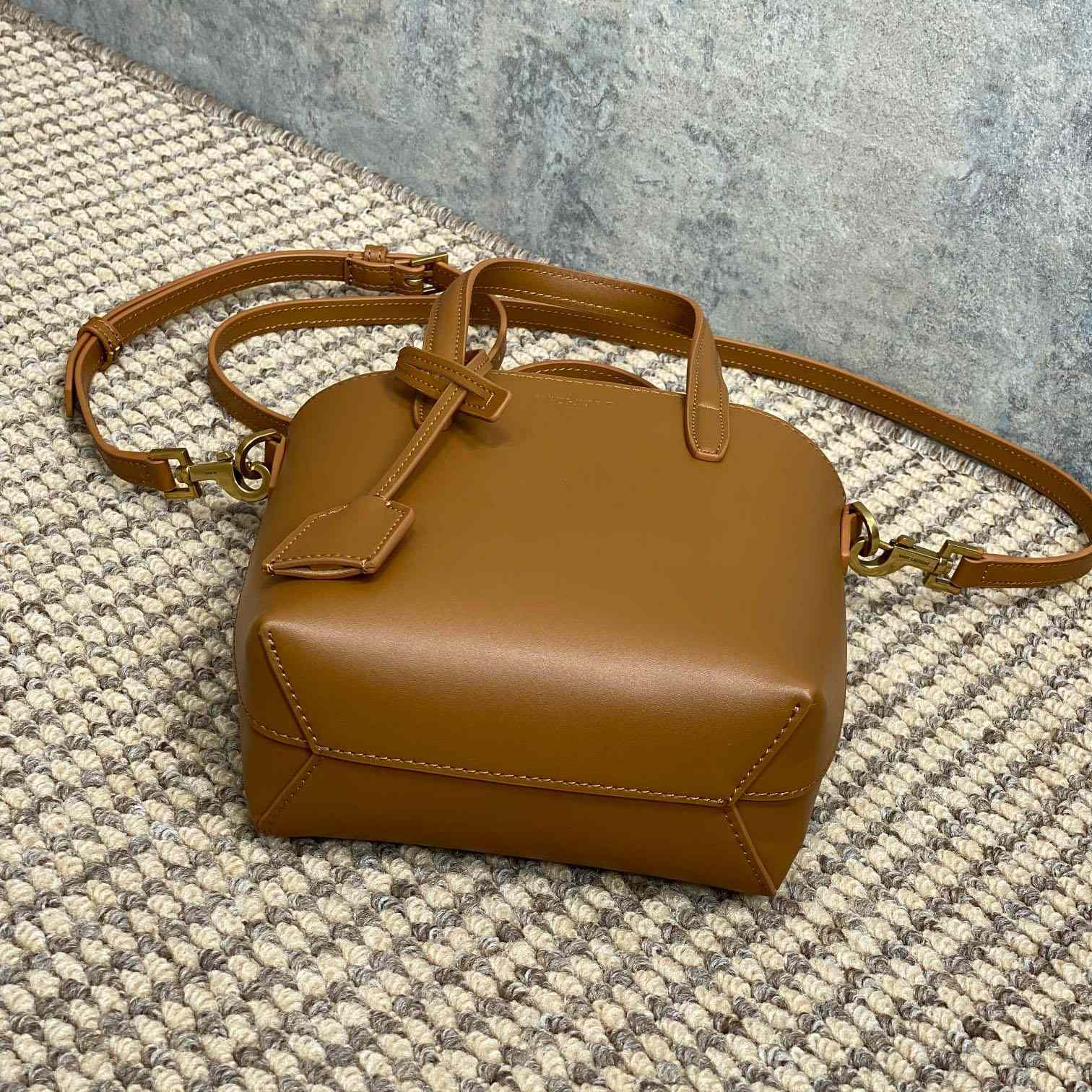 Saint Laurent Mini Toy Shopping Saint Laurent In Box Leather - DopestKickz