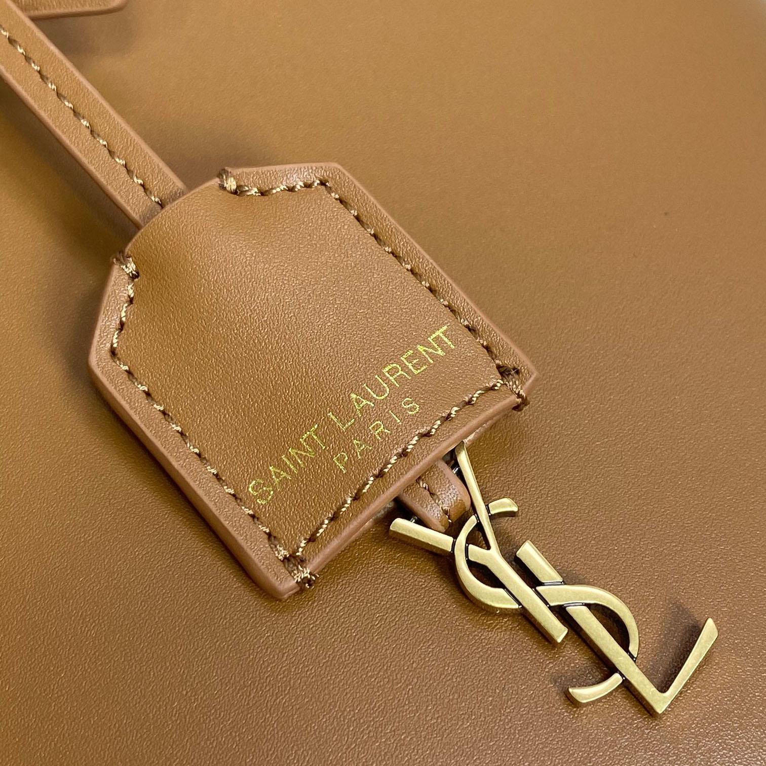 Saint Laurent Mini Toy Shopping Saint Laurent In Box Leather - DopestKickz