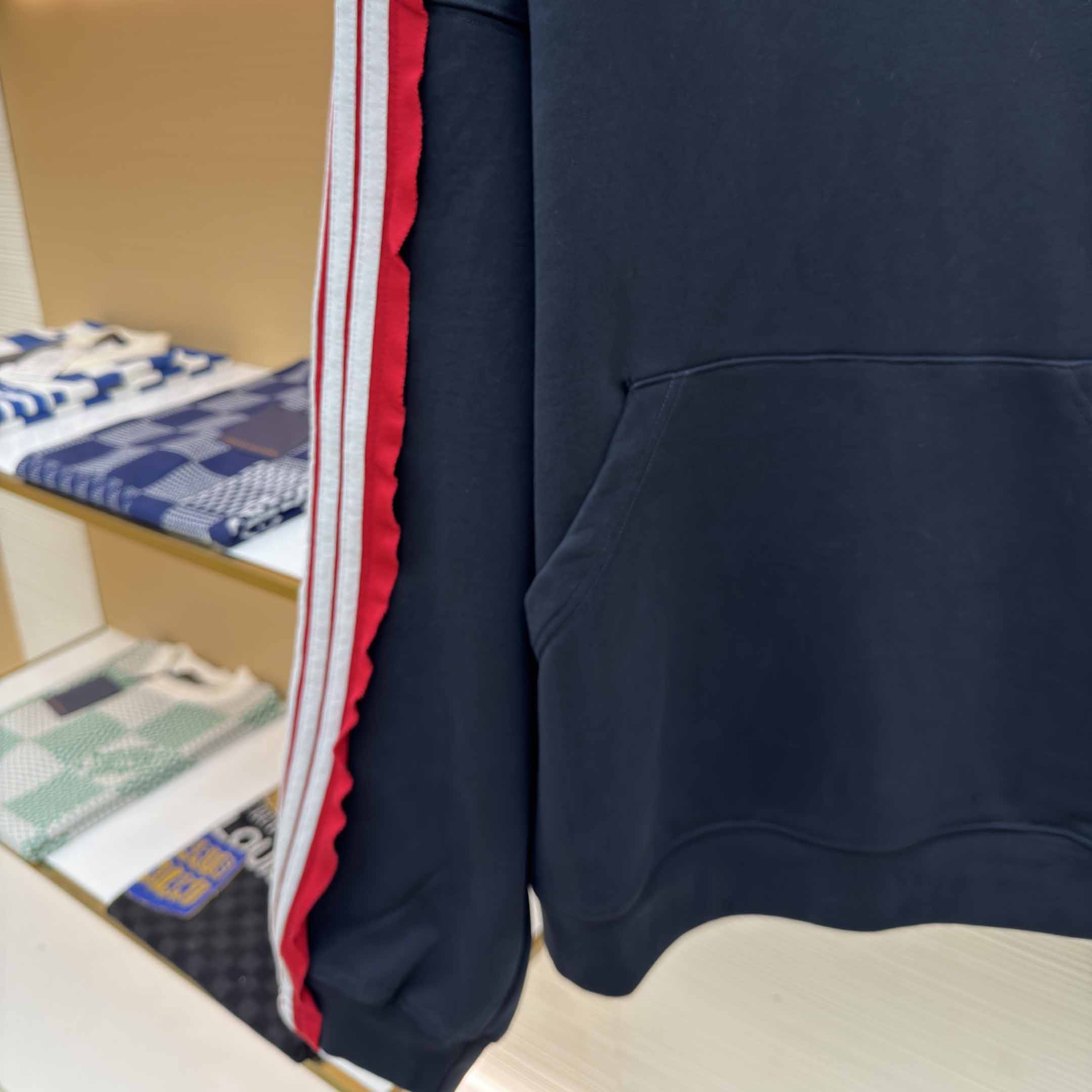 Balenciaga Unity Sports Icon Large Hoodie in faded black and white dry fleece - DopestKickz