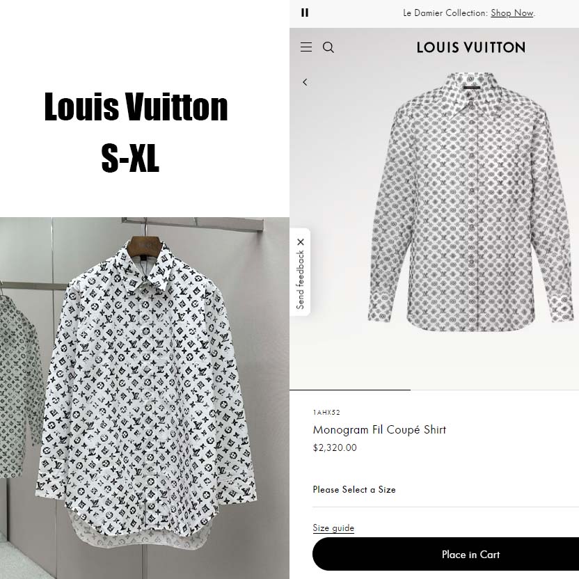 Louis Vuitton Monogram Fil Coupé Shirt   1AHX52 - DopestKickz