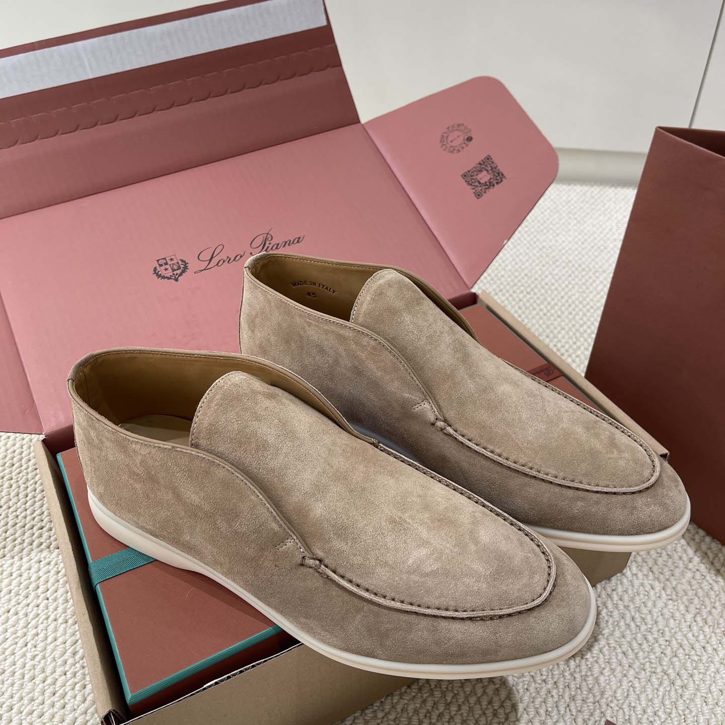 Loro Piana White Sole Summer Walk Loafers - DopestKickz