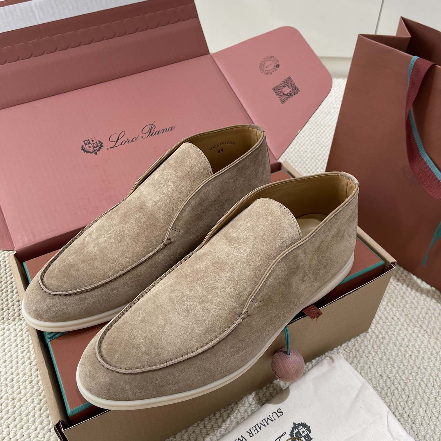 Loro Piana White Sole Summer Walk Loafers - DopestKickz