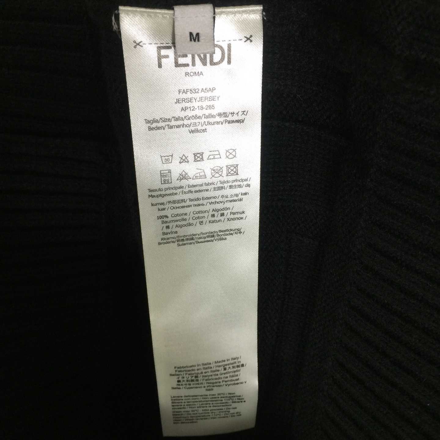 Fendi Black Wool Pullover - DopestKickz