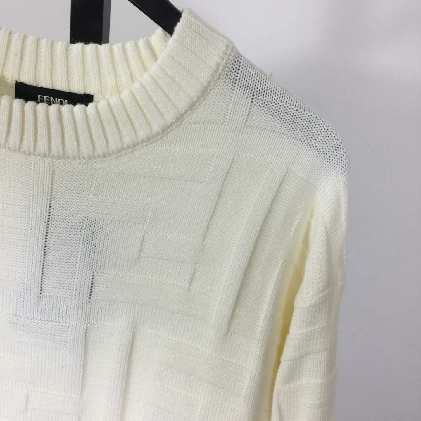 Fendi White Wool Pullover - DopestKickz