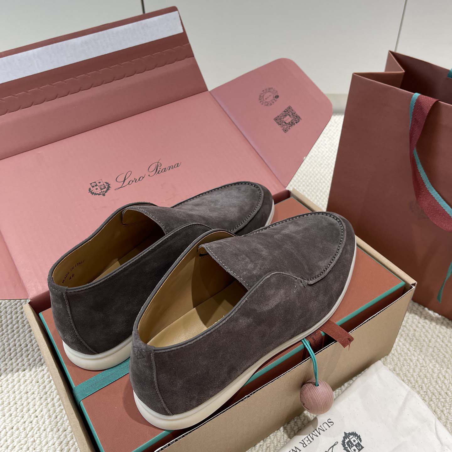 Loro Piana White Sole Summer Walk Loafers - DopestKickz