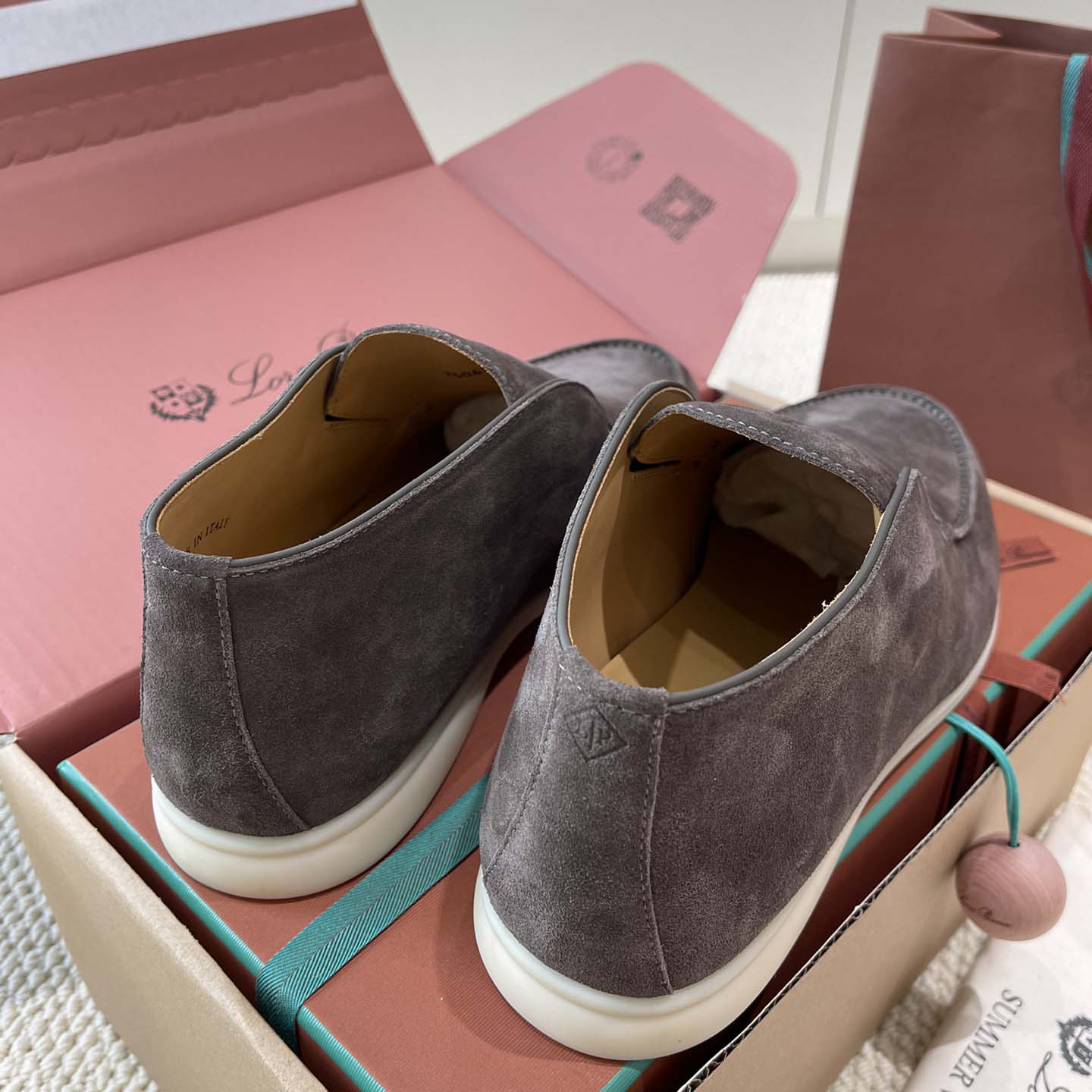 Loro Piana White Sole Summer Walk Loafers - DopestKickz