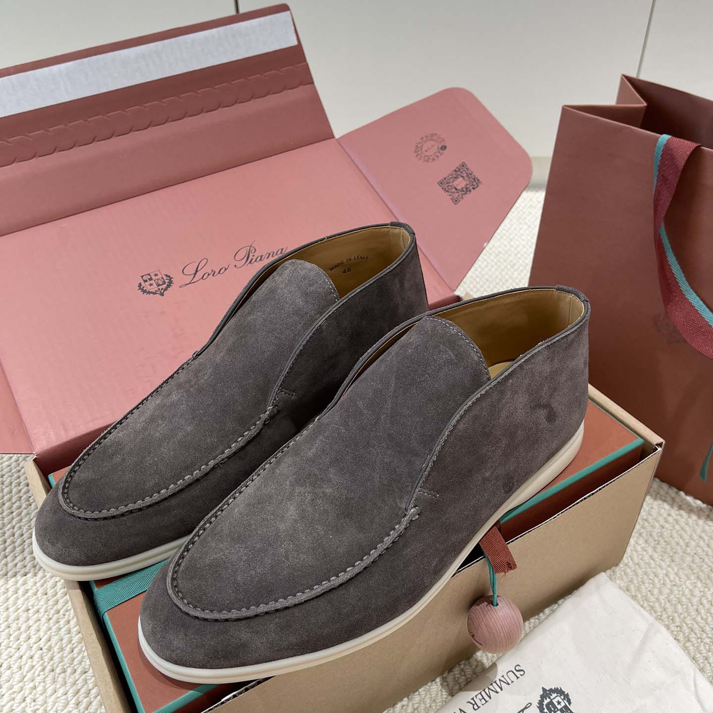 Loro Piana White Sole Summer Walk Loafers - DopestKickz