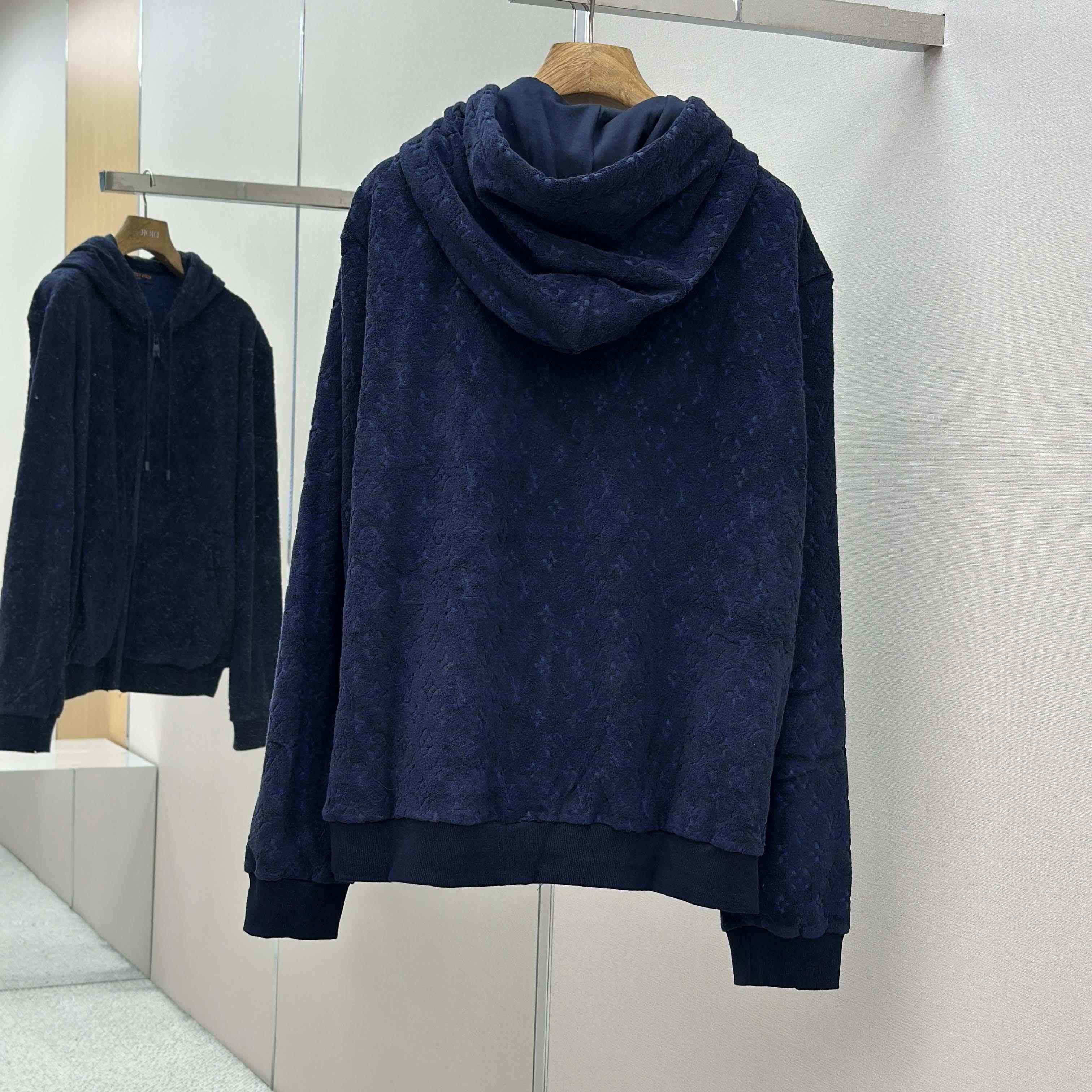 Louis Vuitton Monogram French Terry Zip-Through Hoodie   1AHUWW - DopestKickz