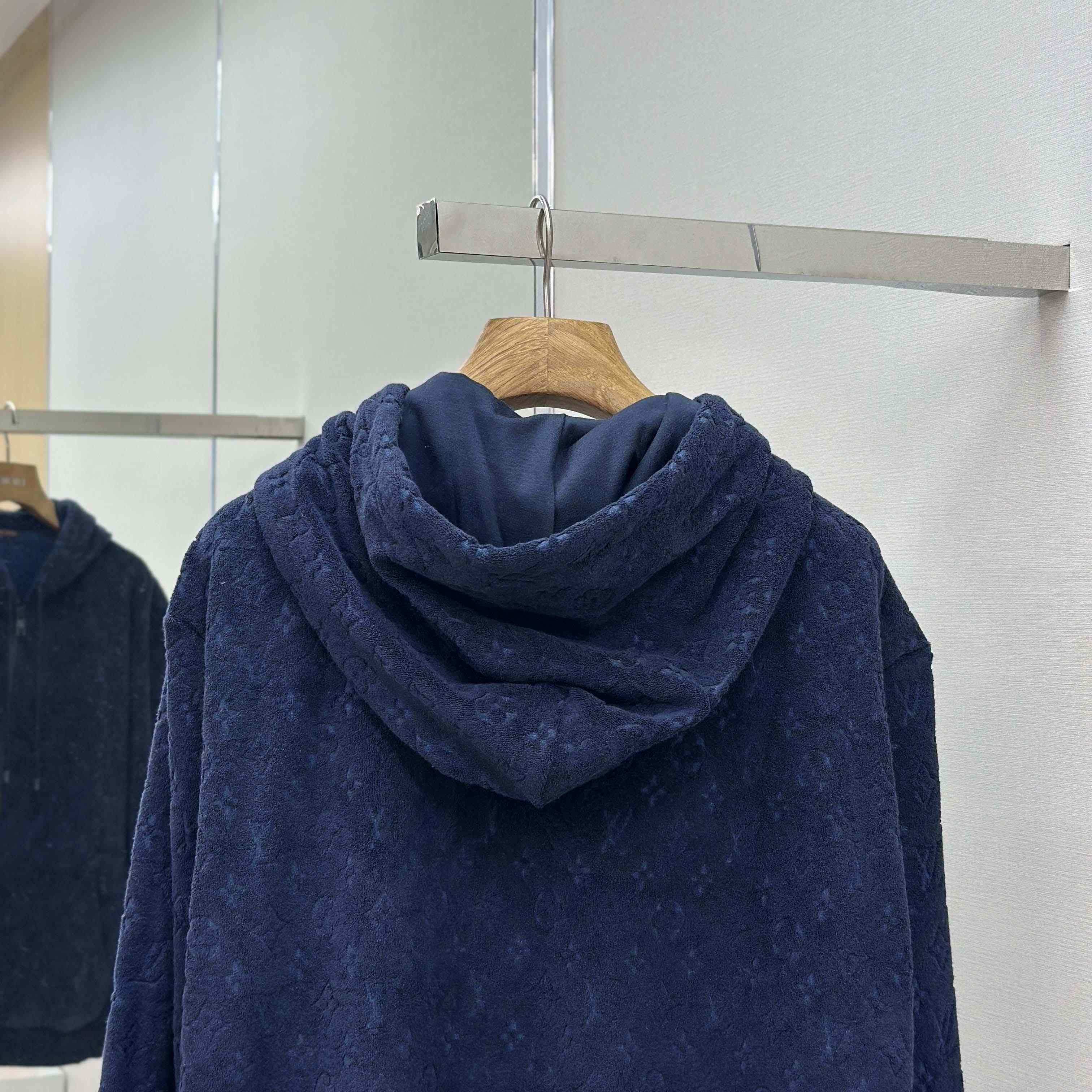 Louis Vuitton Monogram French Terry Zip-Through Hoodie   1AHUWW - DopestKickz