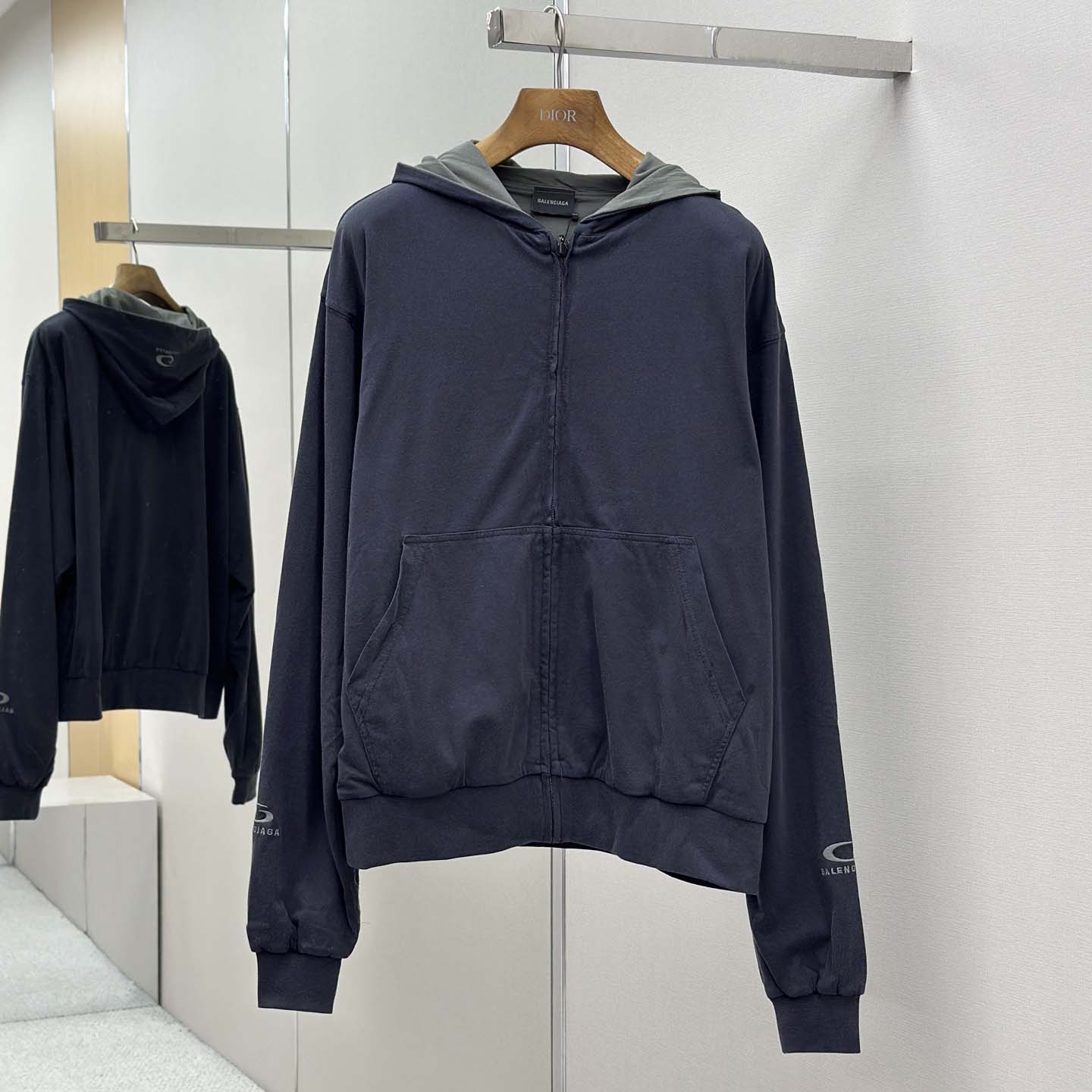 Balenciaga Back Reversible Zip-Up Hoodie - DopestKickz