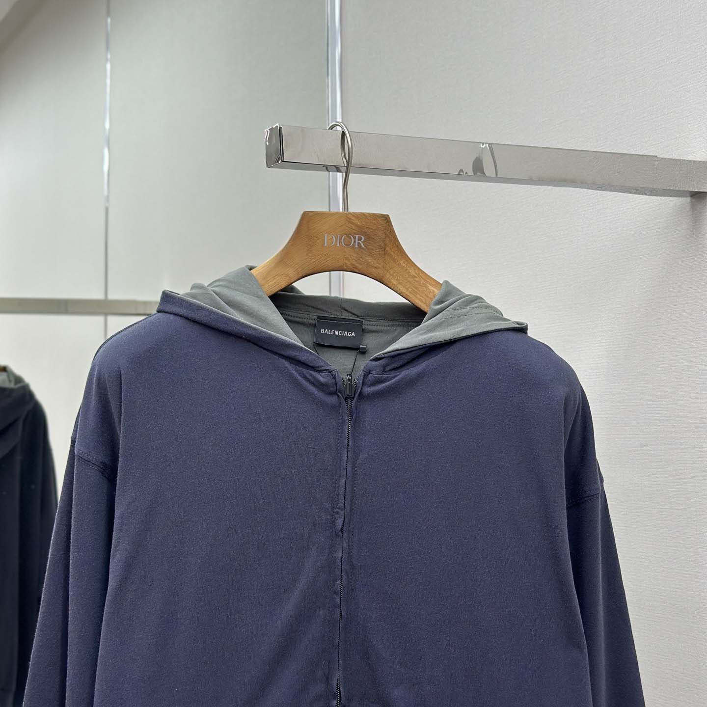 Balenciaga Back Reversible Zip-Up Hoodie - DopestKickz