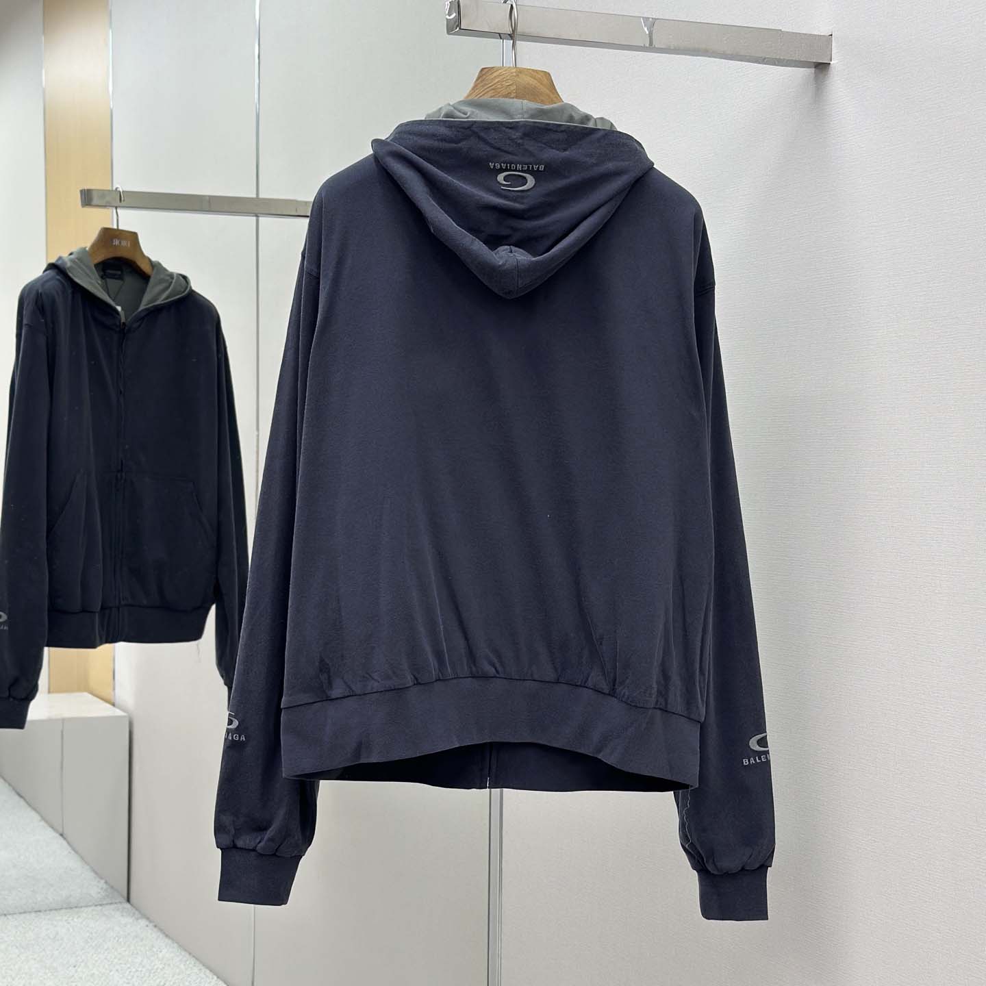 Balenciaga Back Reversible Zip-Up Hoodie - DopestKickz